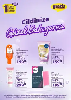 01 Temmuz 2026 tarihinden itibaren geçerli olan Gratis kataloğu önizlemesi | Sayfa: 11 | Ürünler: Güneş kremi