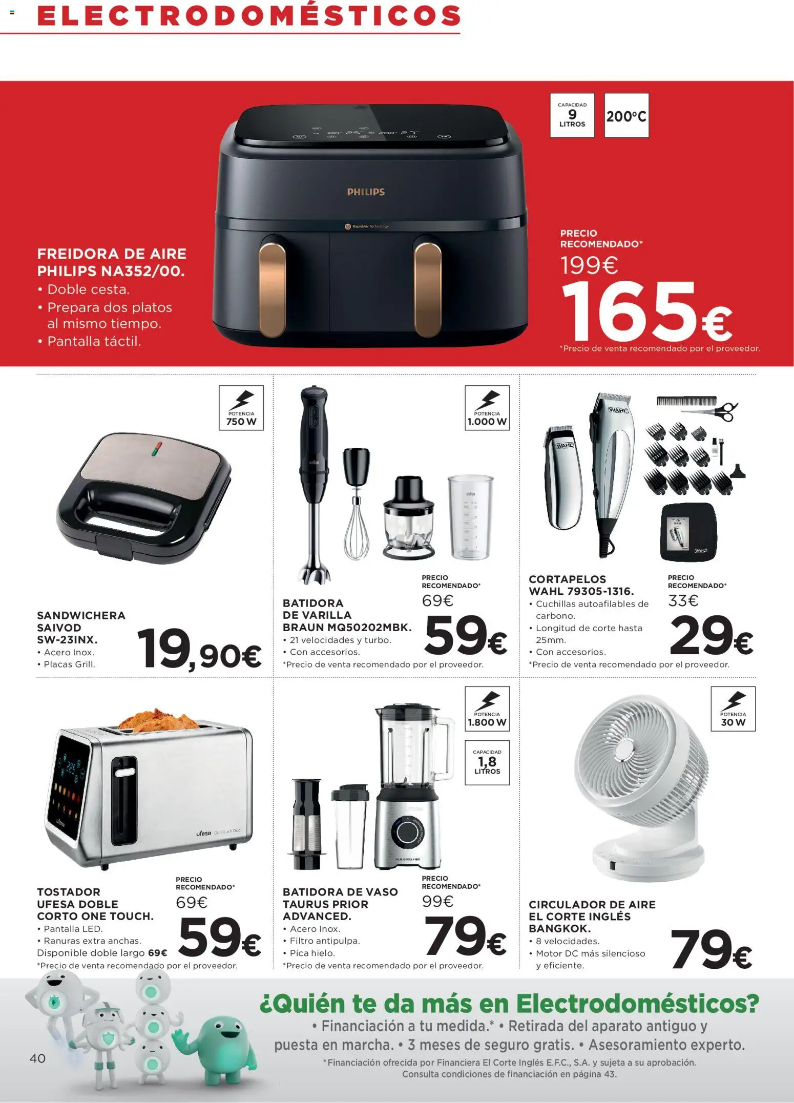 Hipercor catálogo │ válido desde el 21.05.2026 | Página: 40 | Productos: Cortapelos, Batidora, Circulador, Tostador