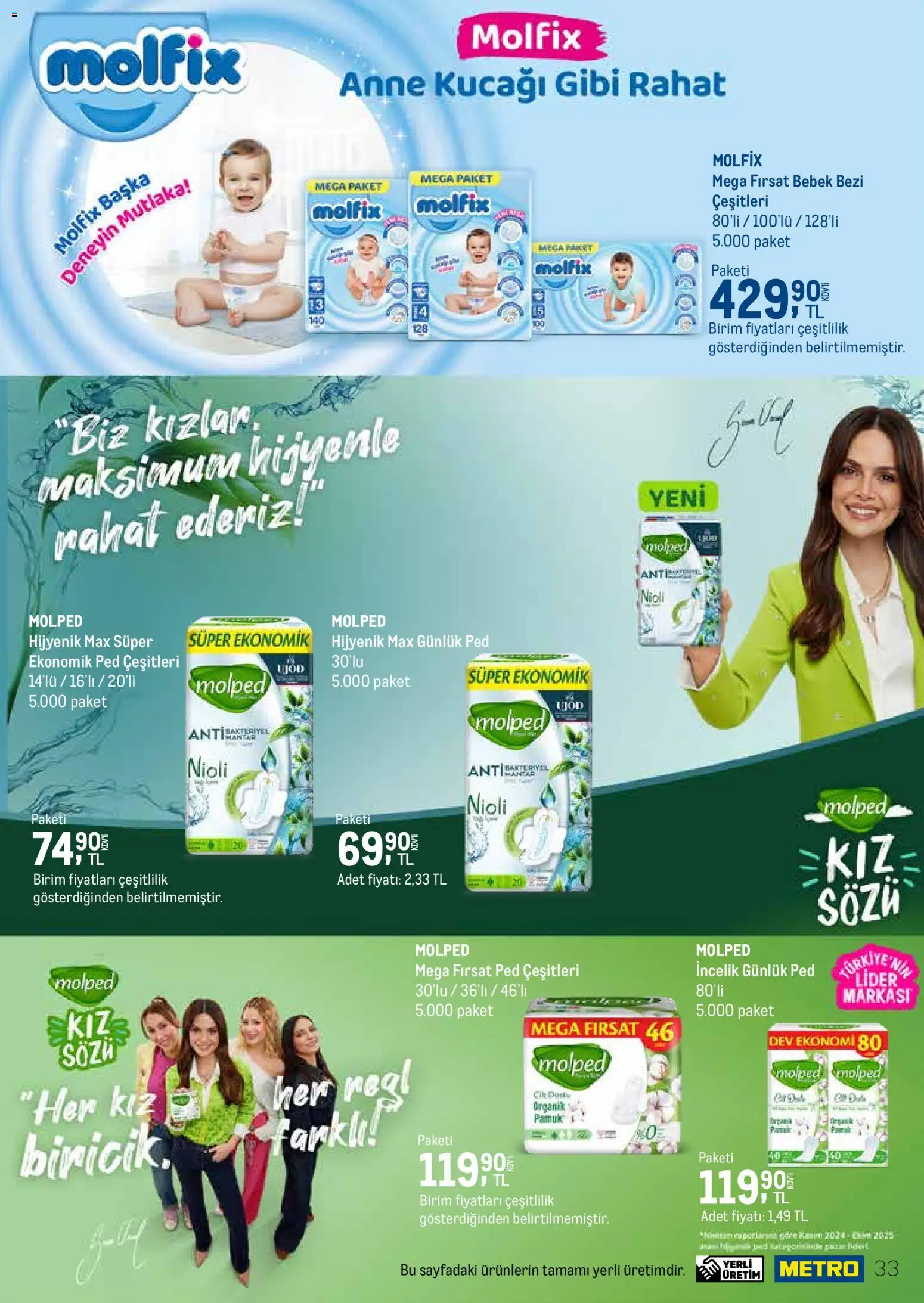 Metro - Temizlik | Kişisel bakım - 01.03.2026 tarihinden itibaren geçerlidir | Sayfa: 33 | Ürünler: Mantar