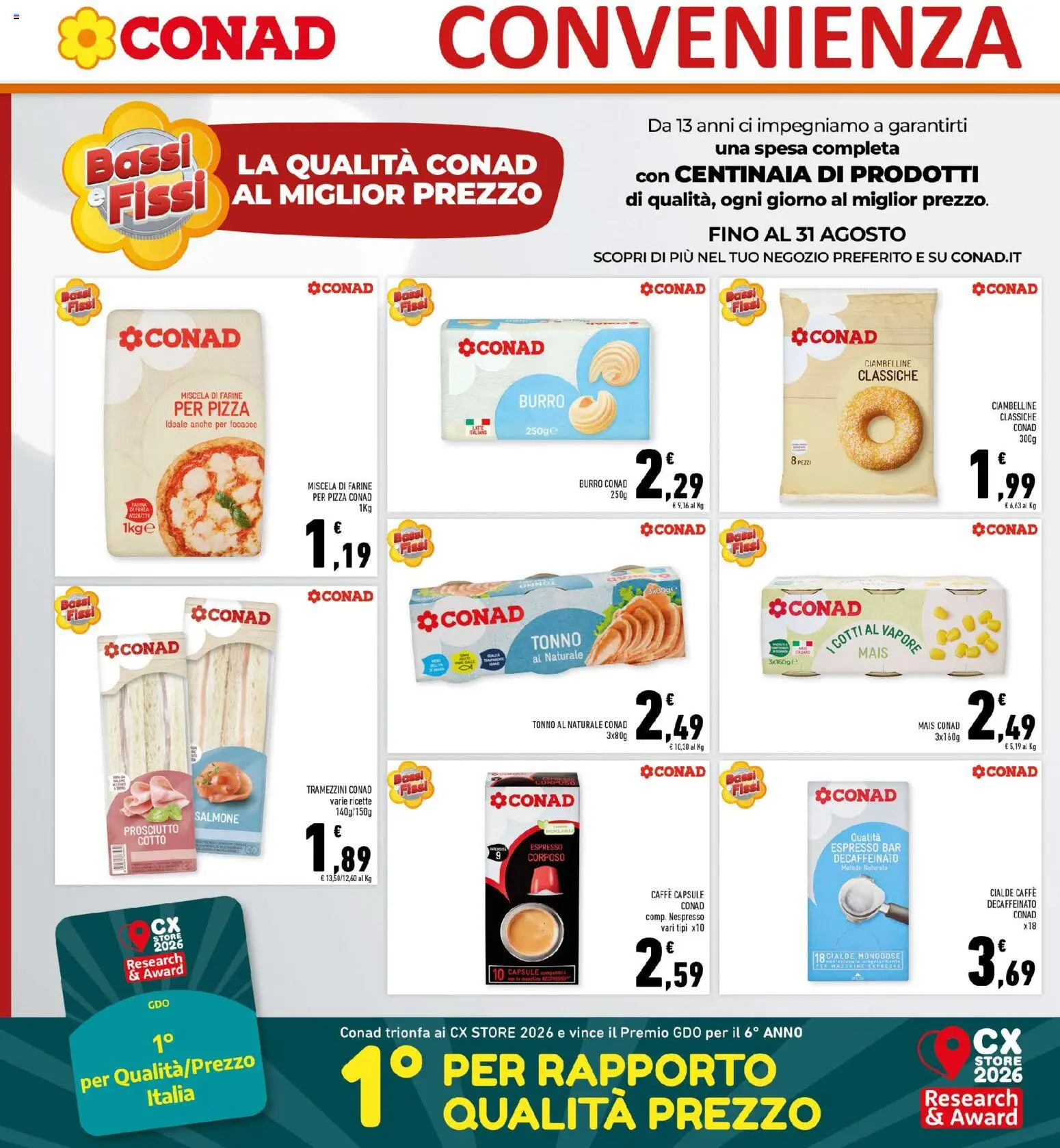 Volantino Conad del 06.05.2026 | Pagina: 22 | Prodotti: Caffè, Prosciutto, Farina, Tonno