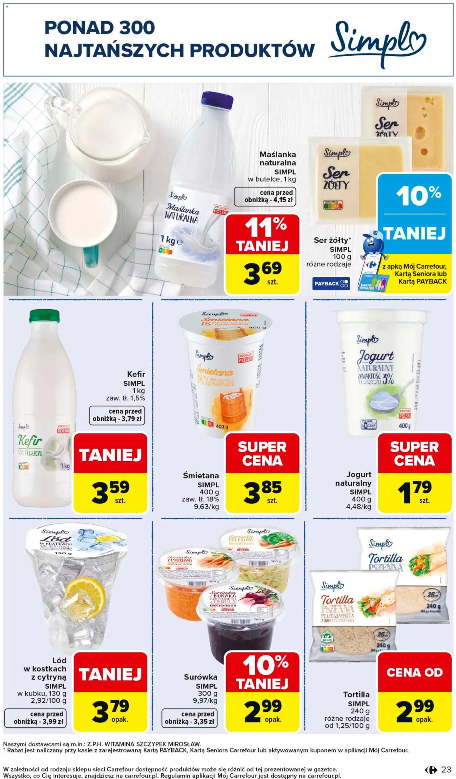 Carrefour gazetka - Wybierz Jakość W Najlepszej Cenie od 25.05.2026 | Strona: 23 | Produkty: Cytryna, Maślanka, Tortilla, Ser