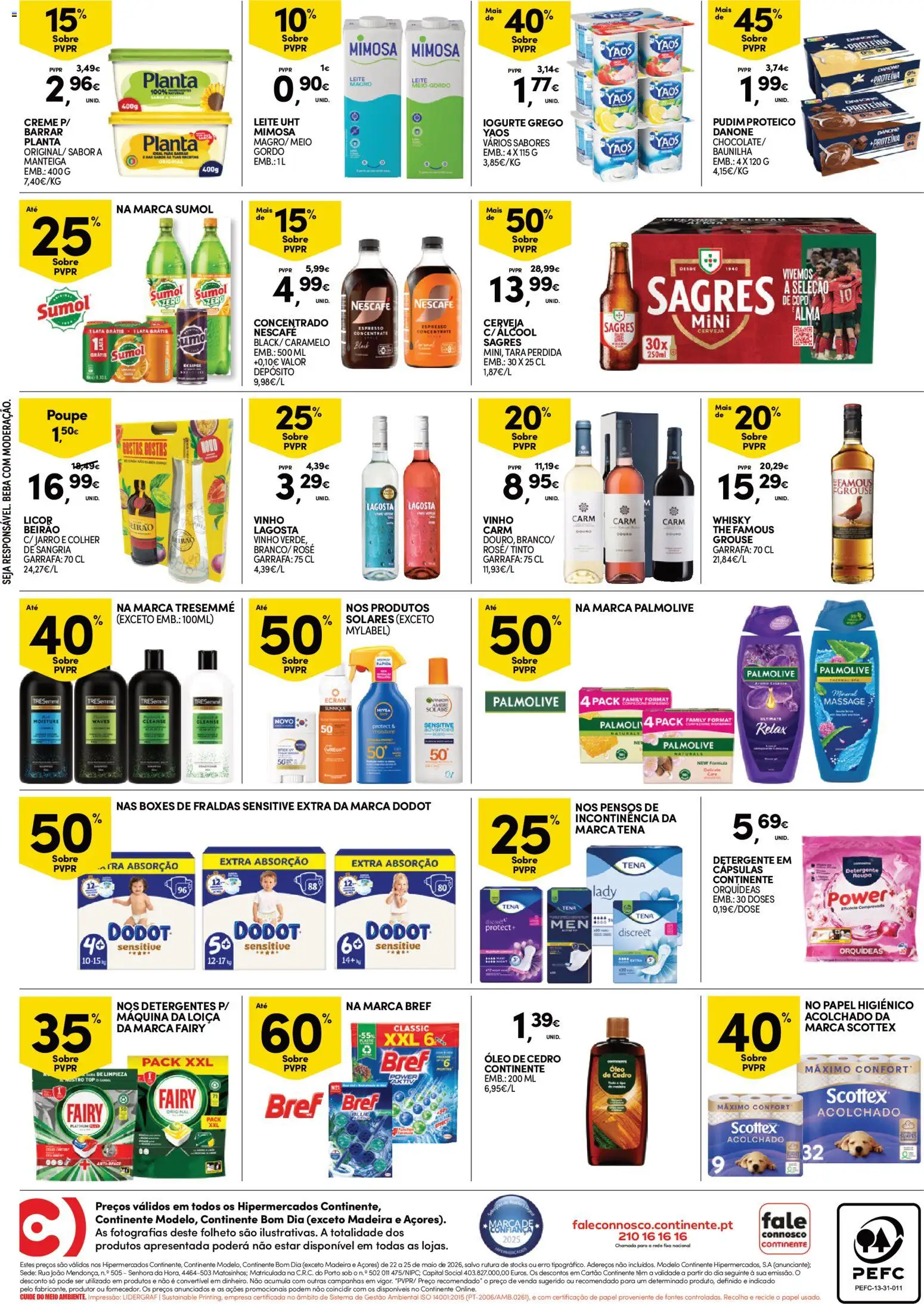 Continente Fim de Semana à Continente │ válido de 22.05.2026 | Página: 4 | Produtos: Papel higiénico, Lagosta, Leite, Iogurte