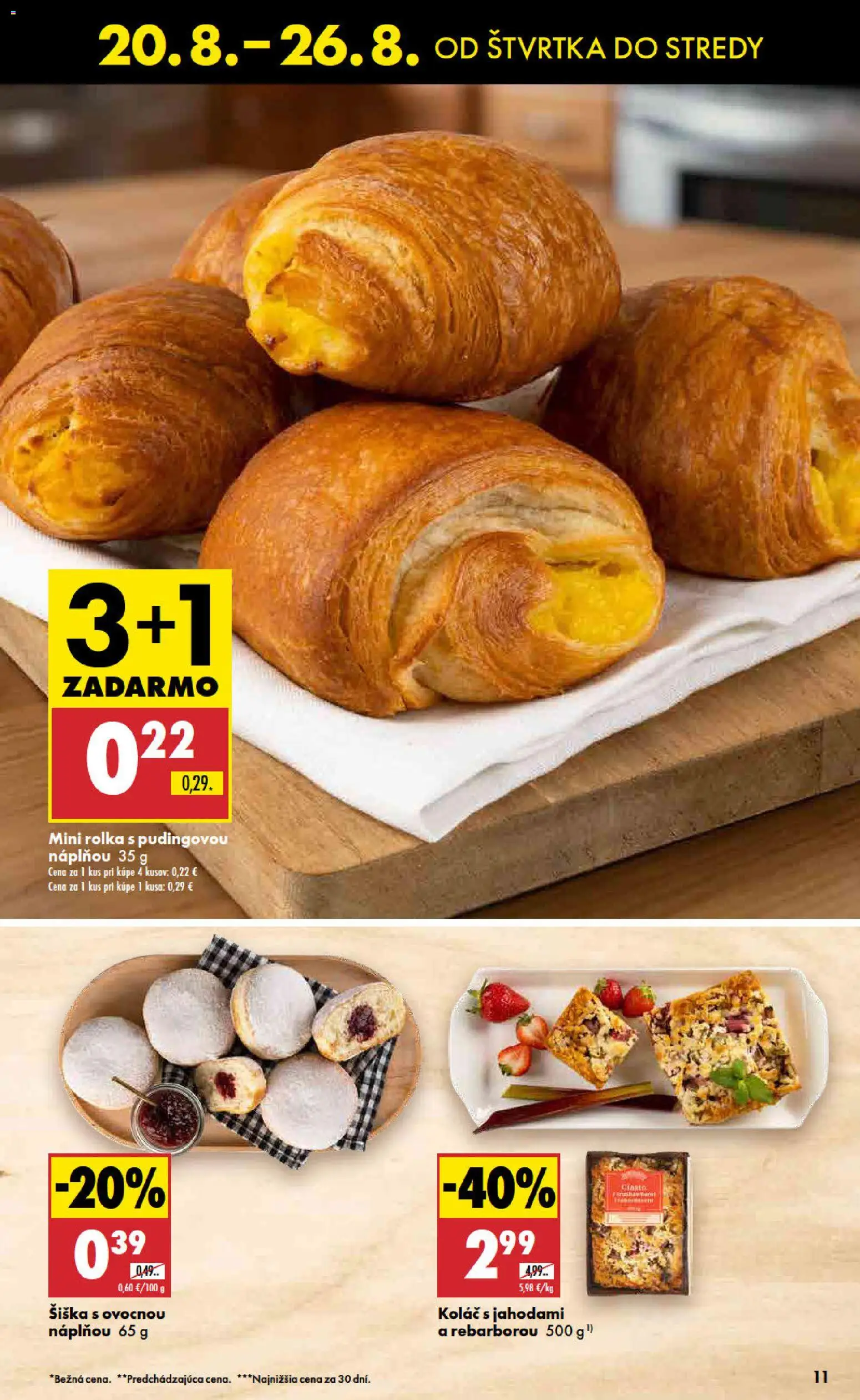 Nové Biedronka akcie – leták je platný od 20.08.2026 | Strana: 11 | Produkty: Koláč, Šiška