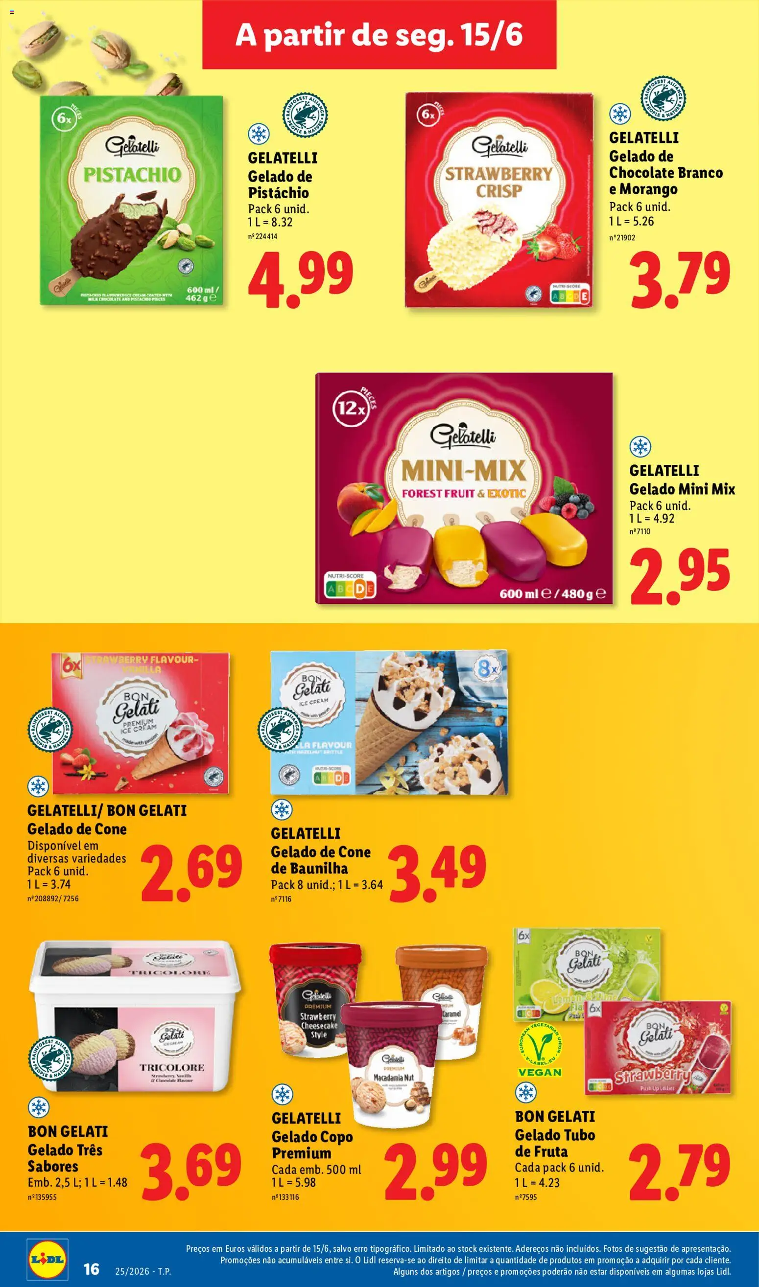 Lidl Folheto Especial │ válido de 15/06/2026 | Página: 16 | Produtos: Baunilha, Chocolate branco, Gelado, Chocolate