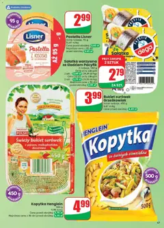 Pogląd oferty "Dino gazetka" - ważna od 23.09.2026 | Strona: 47 | Produkty: Sałatka warzywna, Kopytka, Sałatka