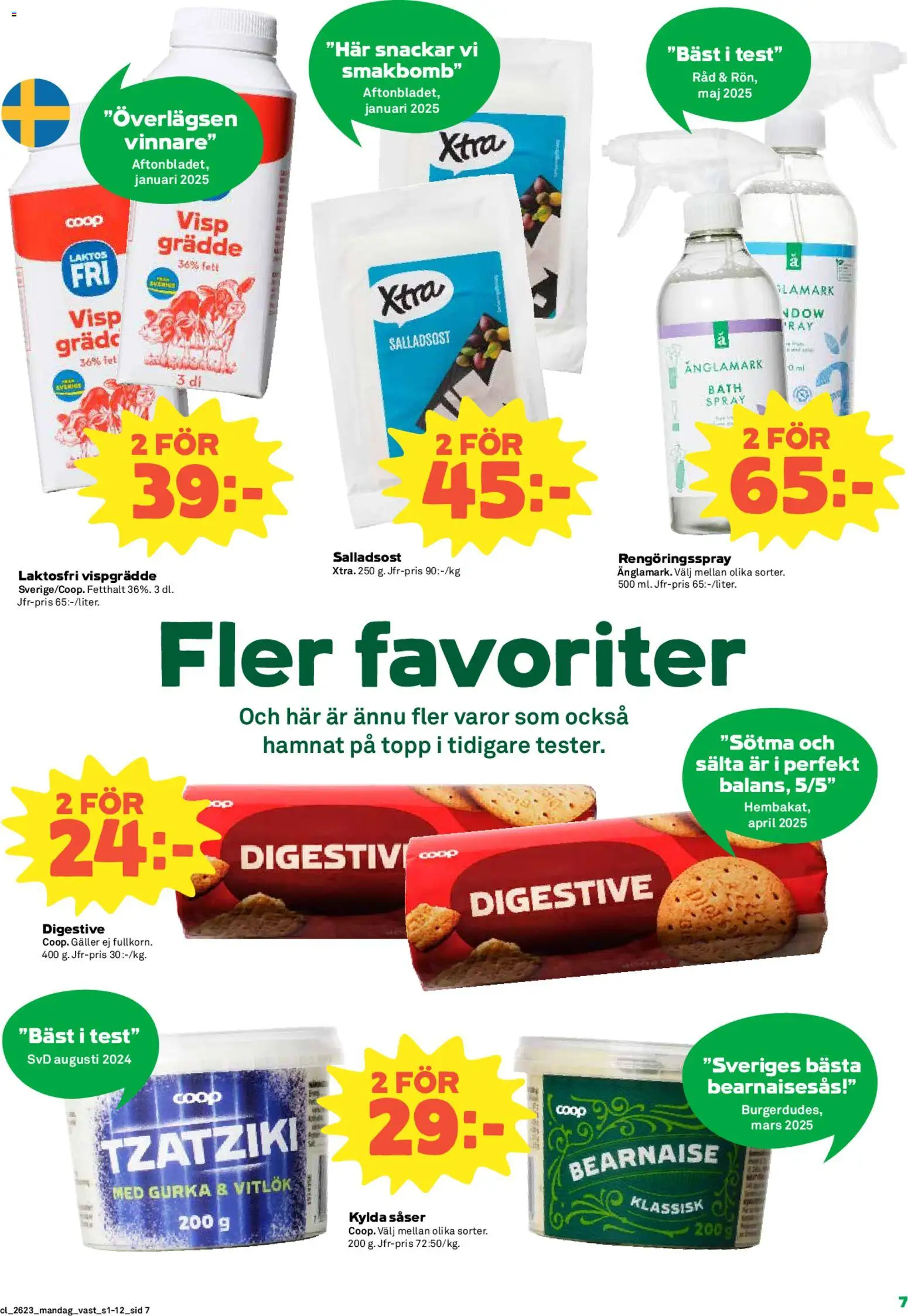 Coop reklamblad aktuell från 01.06.2026 | Sida: 7 | Produkter: Galler, Vitlök, Bearnaisesås, Vispgrädde