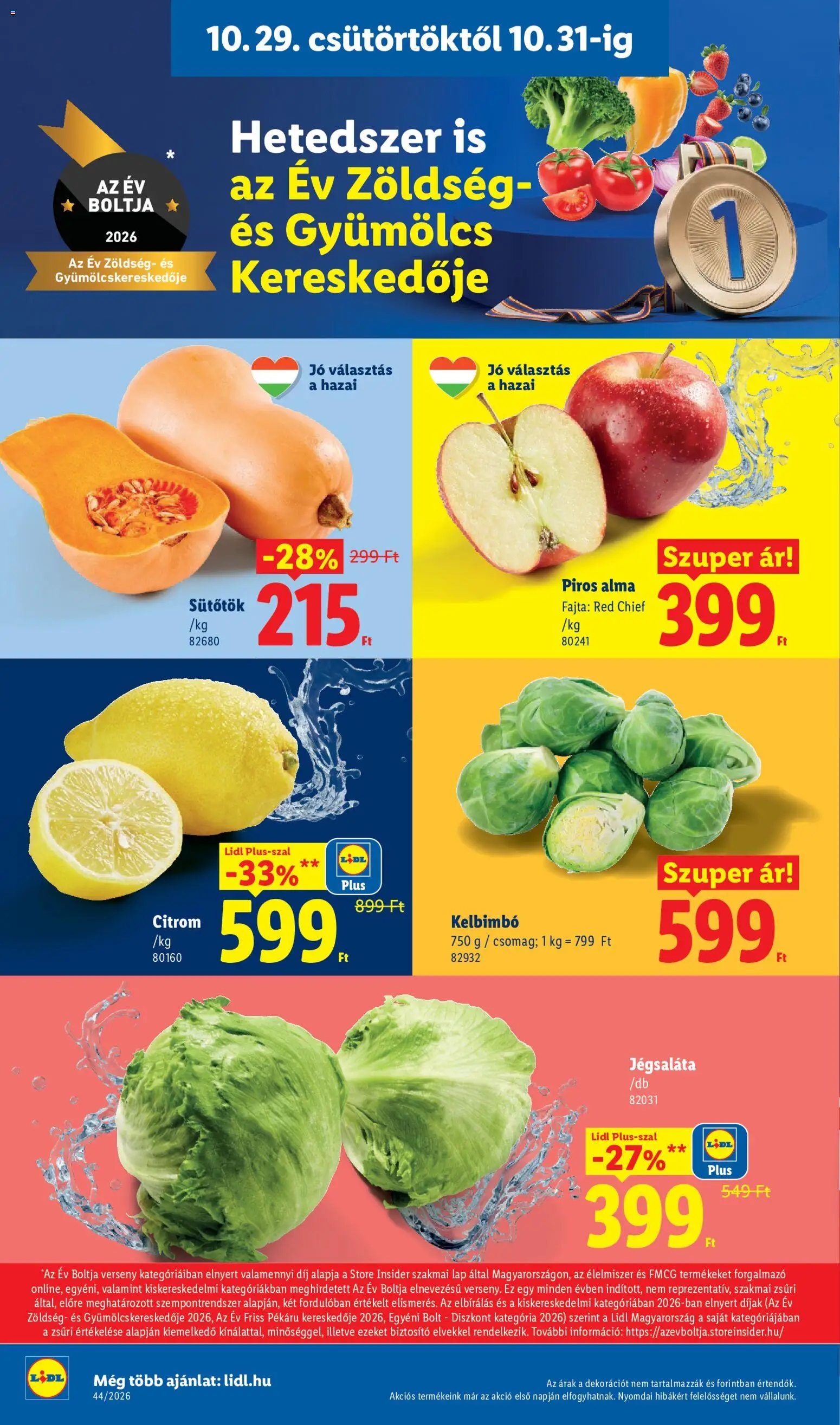 Lidl akciós ujság - amely érvényes a következő dátumtól: 2026.10.29. | Oldal: 2