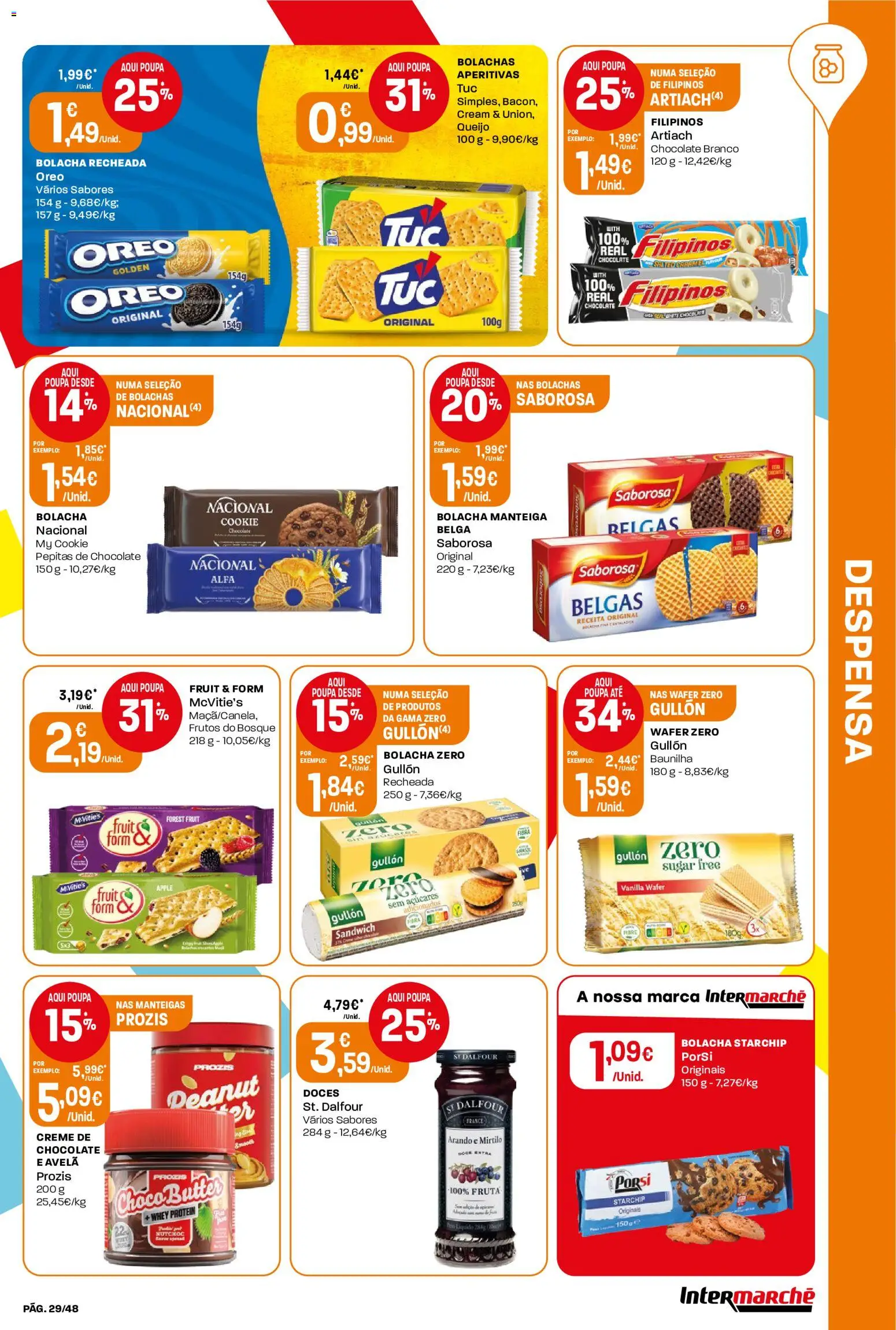 Intermarché folheto │ válido de 08/10/2026 | Página: 29 | Produtos: Filipinos, Manteiga, Queijo, Creme