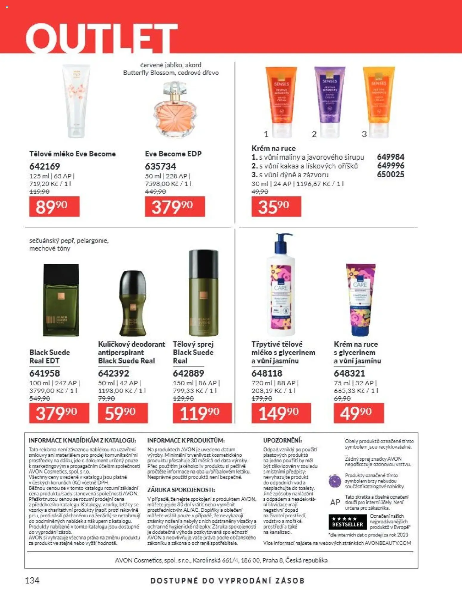 Avon Katalog 07/2026 od 01.07.2026 | Strana: 134 | Produkty: Tělové mléko, Deodorant, Známky, Maliny