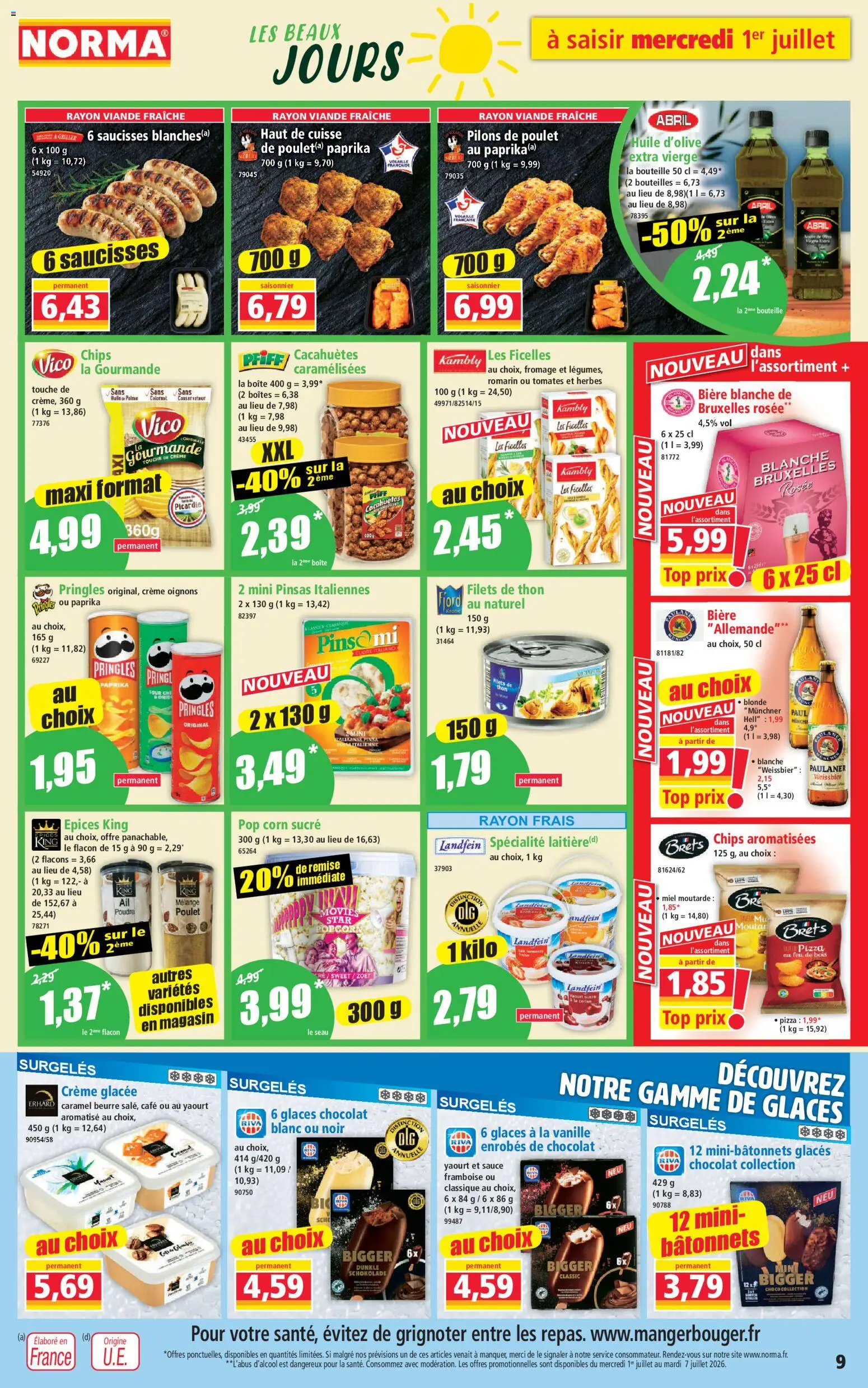 {H1} | Page: 9 | Produits: Four, Miel, Pizza, Oignons