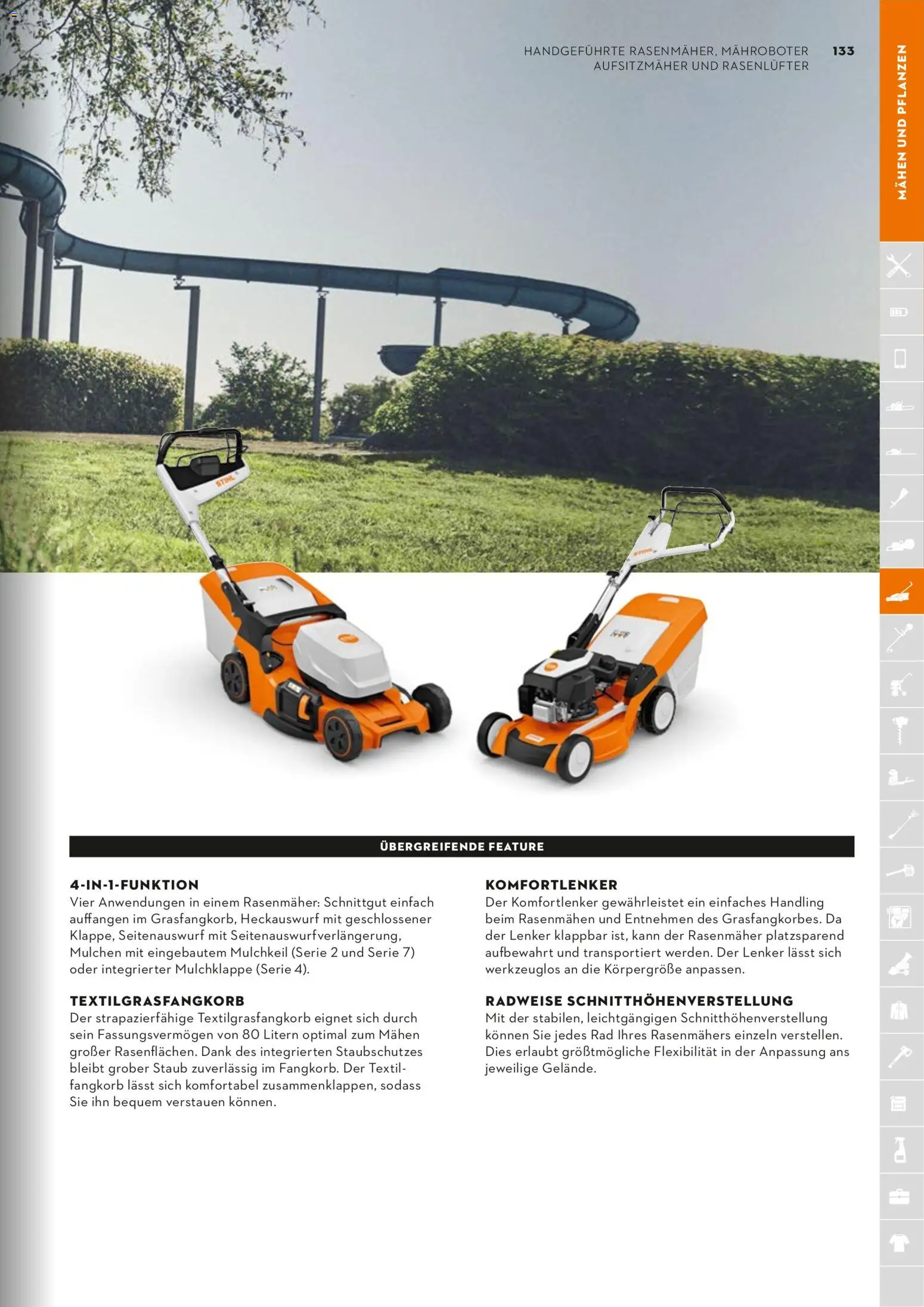 STIHL Katalog – gültig ab 01.01.2026 | Seite: 133 | Produkte: Rasenmäher