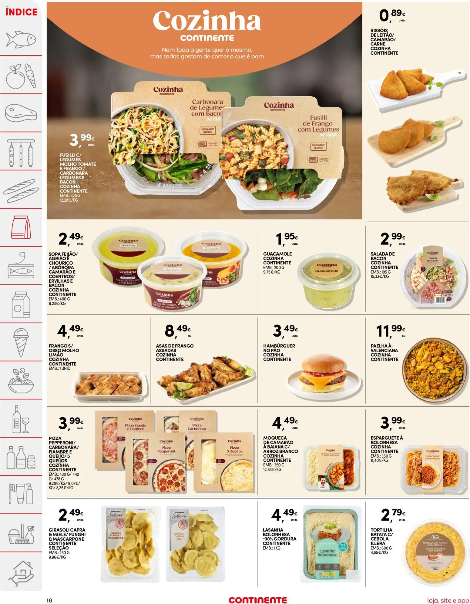 Continente folheto │ válido de 20/10/2026 | Página: 18 | Produtos: Ervilha, Bacon, Legumes, Carne