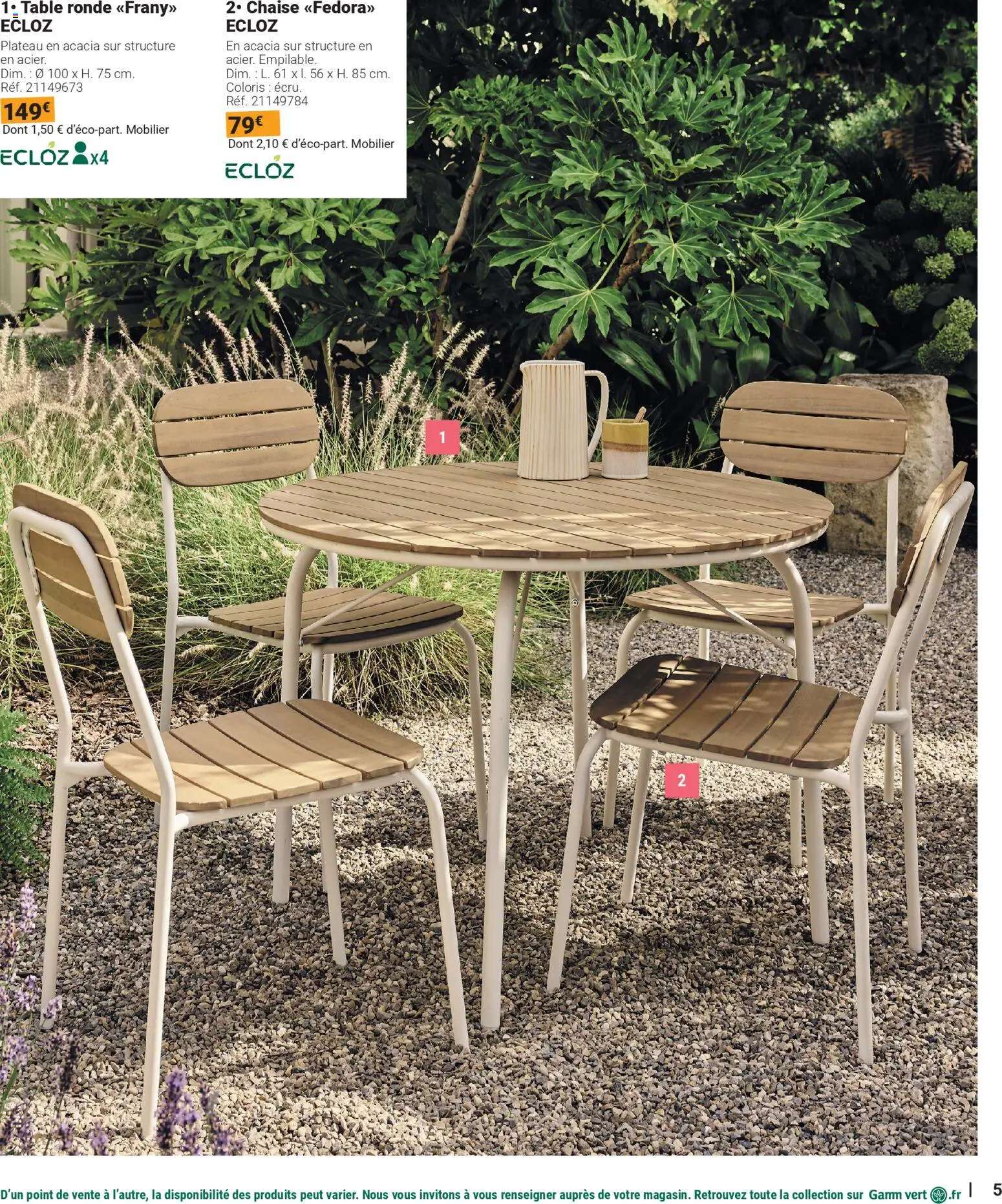 {H1} | Page: 5 | Produits: Plateau, Table, Chaise