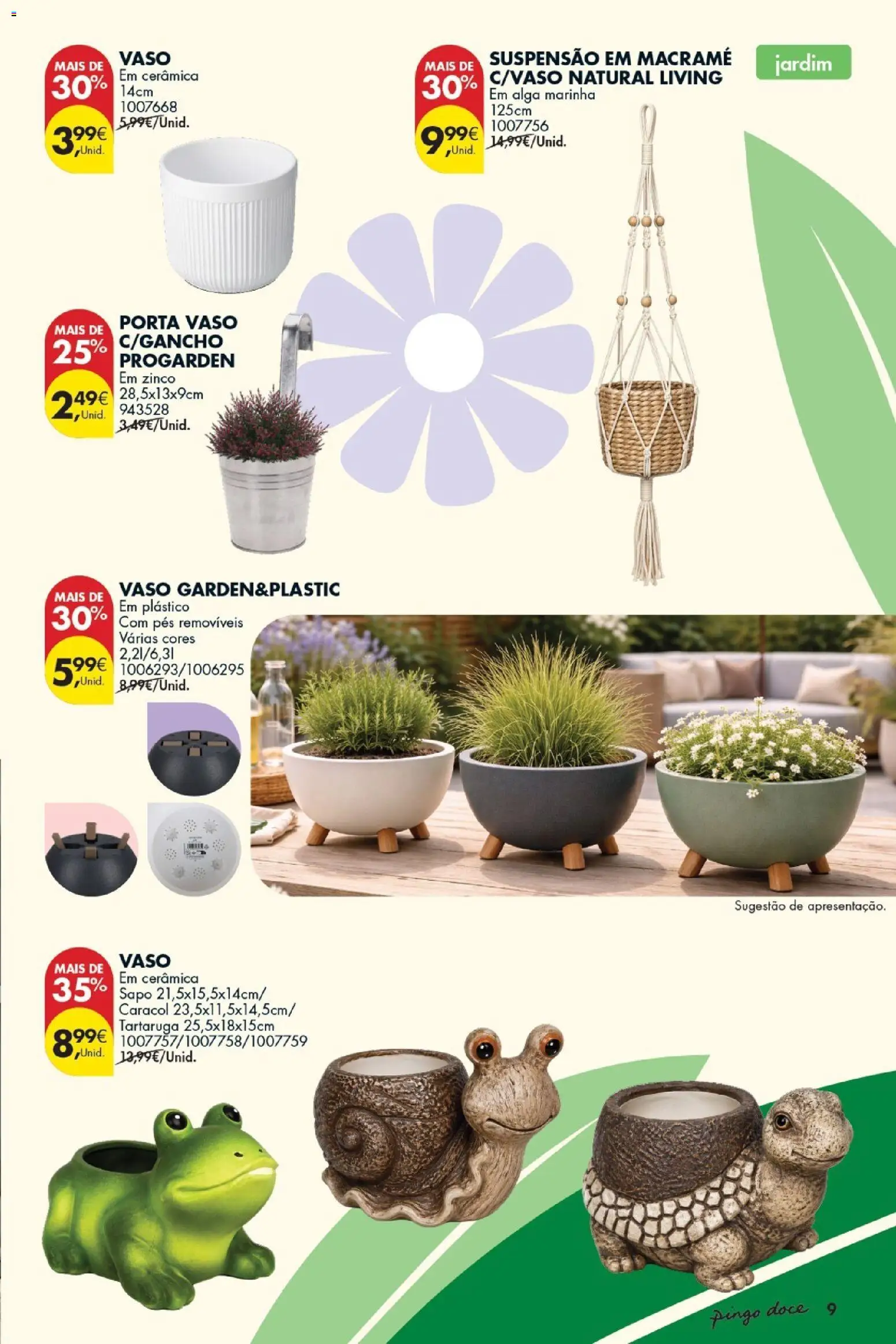 Pingo Doce Bazar Ar Livre │ válido de 05.05.2026 | Página: 9 | Produtos: Porta, Suspensão, Vaso