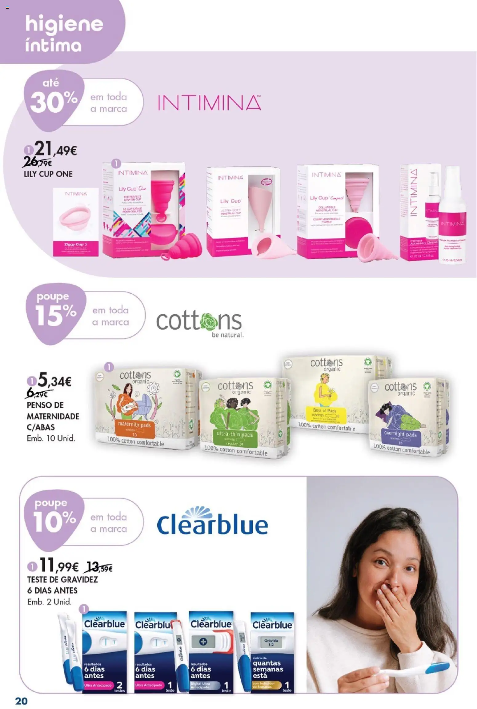 Pingo Doce Bem Estar Mulher Lojas │ válido de 03.03.2026 | Página: 20 | Produtos: Teste de gravidez