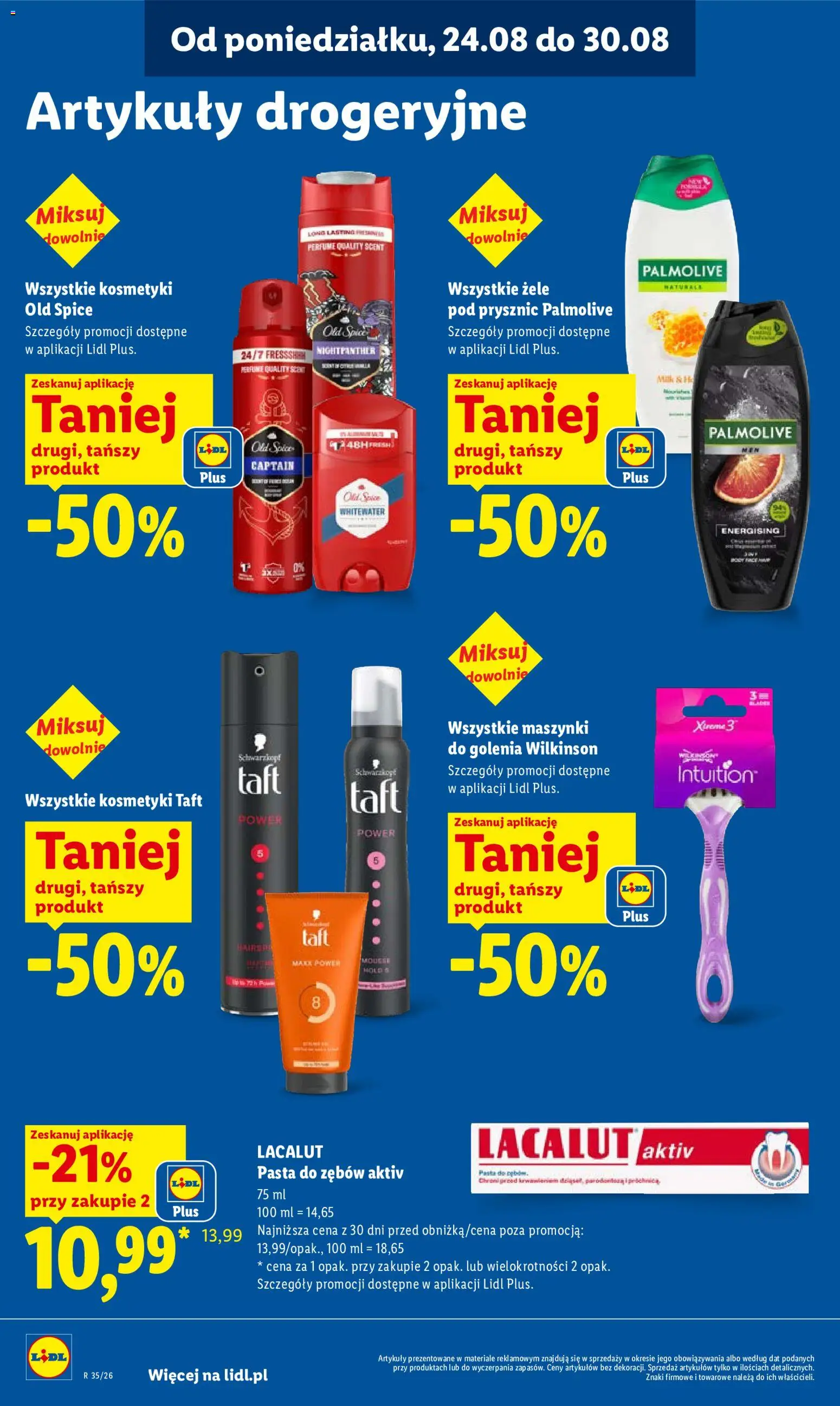 Lidl Polsko leták od 24.08.2026 | Strana: 90 | Produkty: Lacalut, Old Spice, Lacalut Aktiv