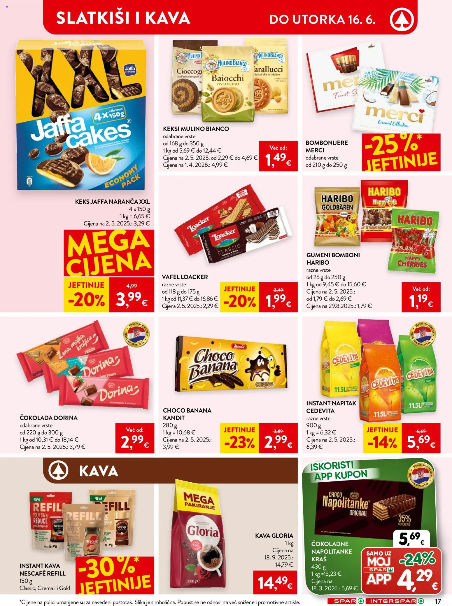 Spar katalog | vrijedi od 10.06.2026 | Stranica: 29 | Proizvodi: Nescafe, Merci, Napolitanke, Cedevita