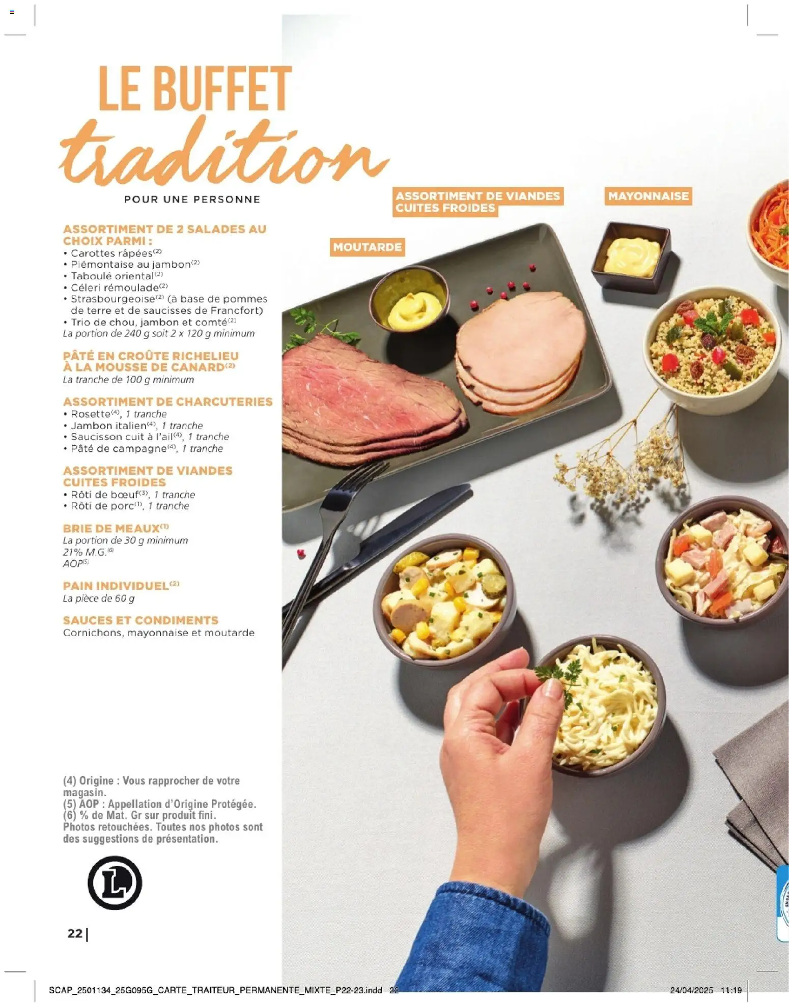 {H1} | Page: 22 | Produits: Mayonnaise, Buffet, Pain, Moutarde