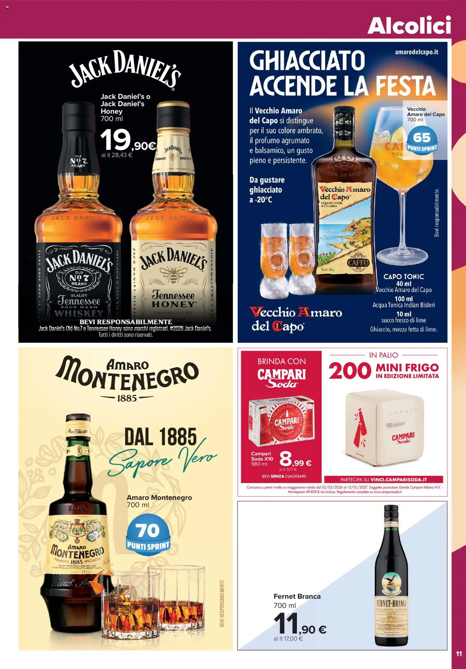 Volantino Carrefour del 19.06.2026 | Pagina: 11 | Prodotti: Succo, Acqua, Liquore, Profumo