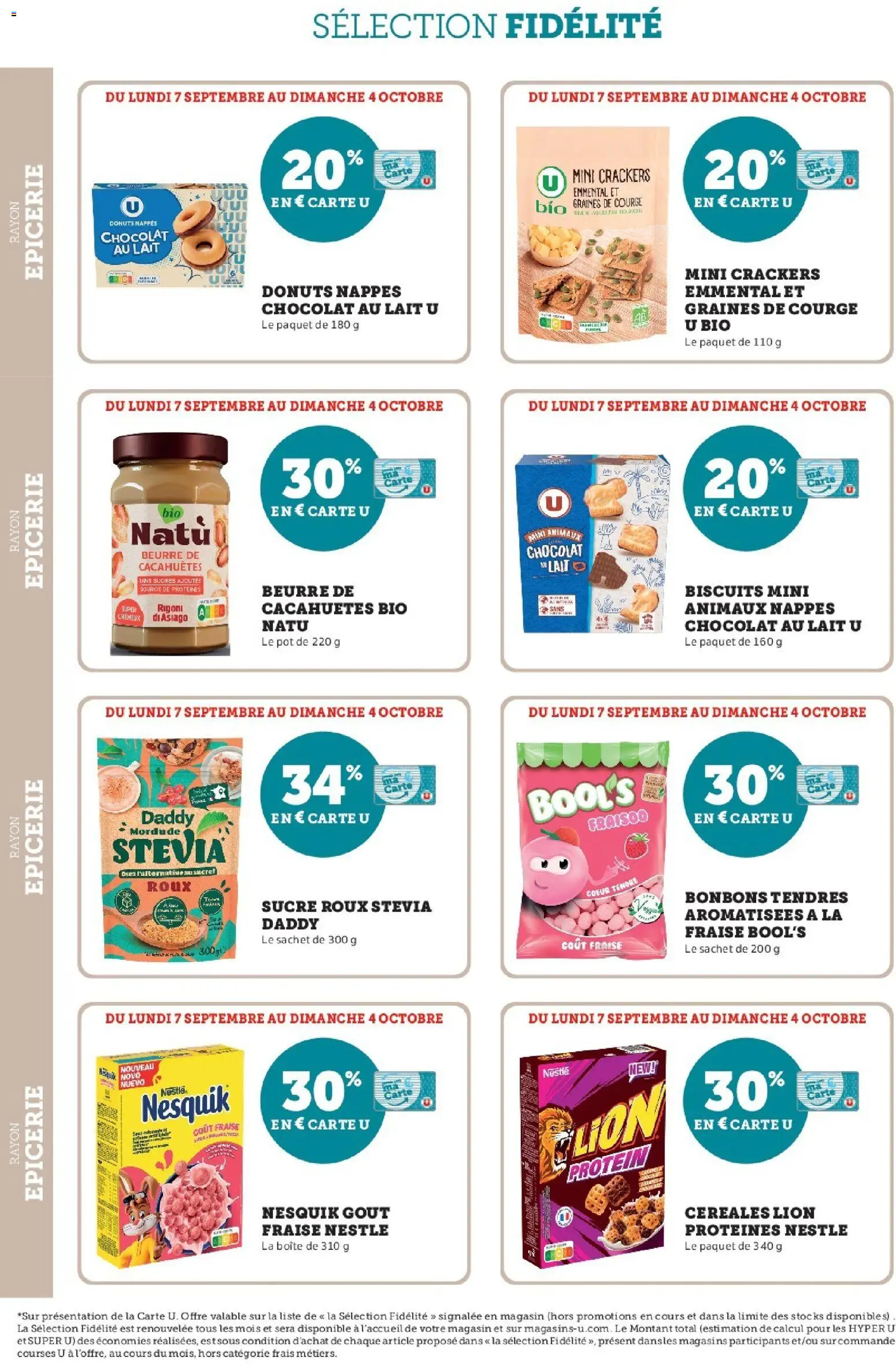 {H1} | Page: 24 | Produits: Graines, Emmental, Sucre roux, Biscuits
