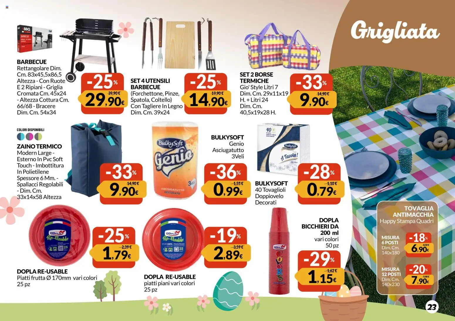 Volantino Galassia del 12.03.2026 | Pagina: 23 | Prodotti: Frutta, Tagliere, Griglia, Tovaglia