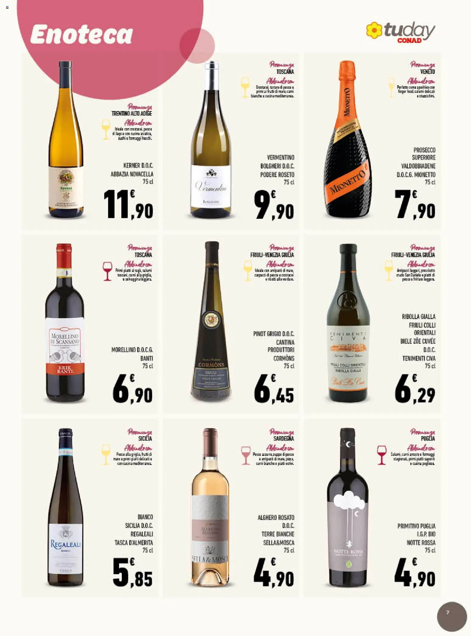 Volantino Conad del 01/07/2026 | Pagina: 7 | Prodotti: Salame, Pesce, Prosciutto, Sushi