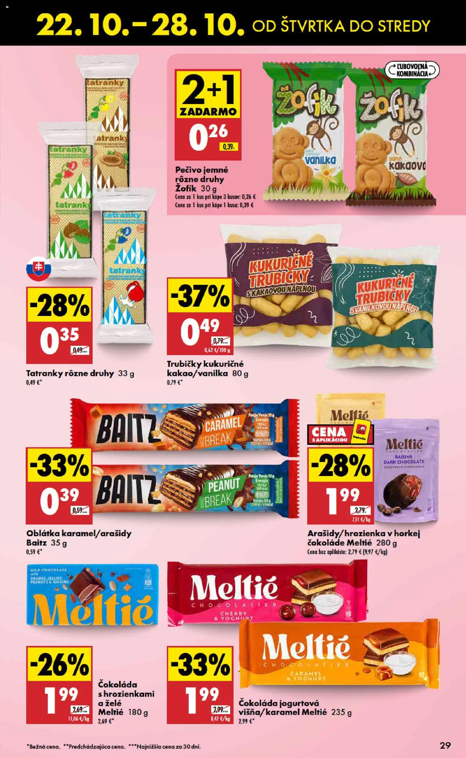Nové Biedronka akcie – leták je platný od 22.10.2026 | Strana: 29 | Produkty: Čokoláda, Trubičky, Pečivo, Vanilka