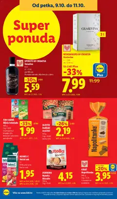 KRAŠ, Napolitanke, 840 g, 1 kg = 4.70, S čokoladnim, punjenjem - Pregled kataloga iz trgovine Lidl, vrijedi od 05.10.2026 | Stranica: 72
