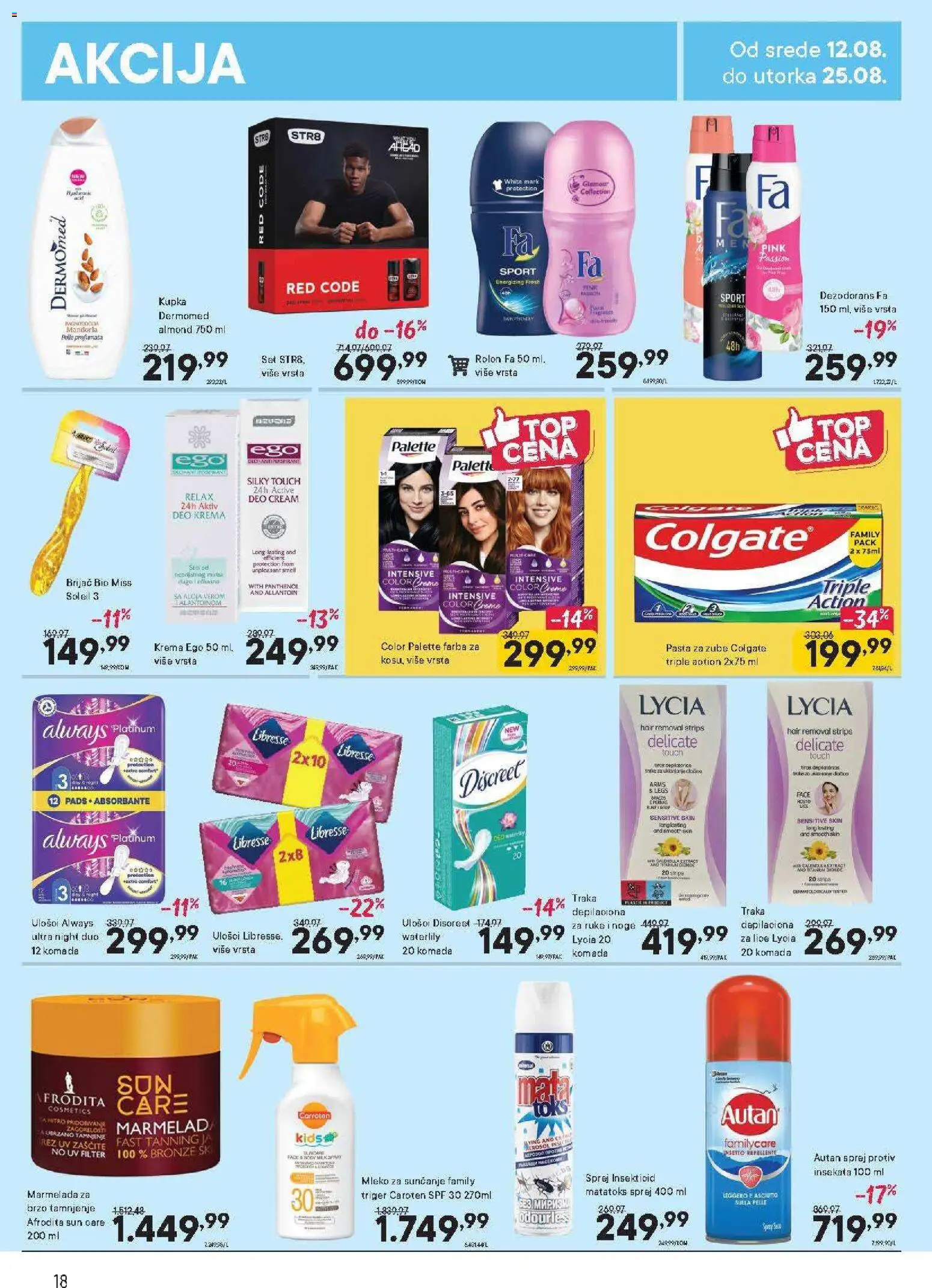 PerSu katalog - važi od 12.08.2026 | Strana: 18 | Proizvode: Pasta, Mleko, Krema, Dezodorans