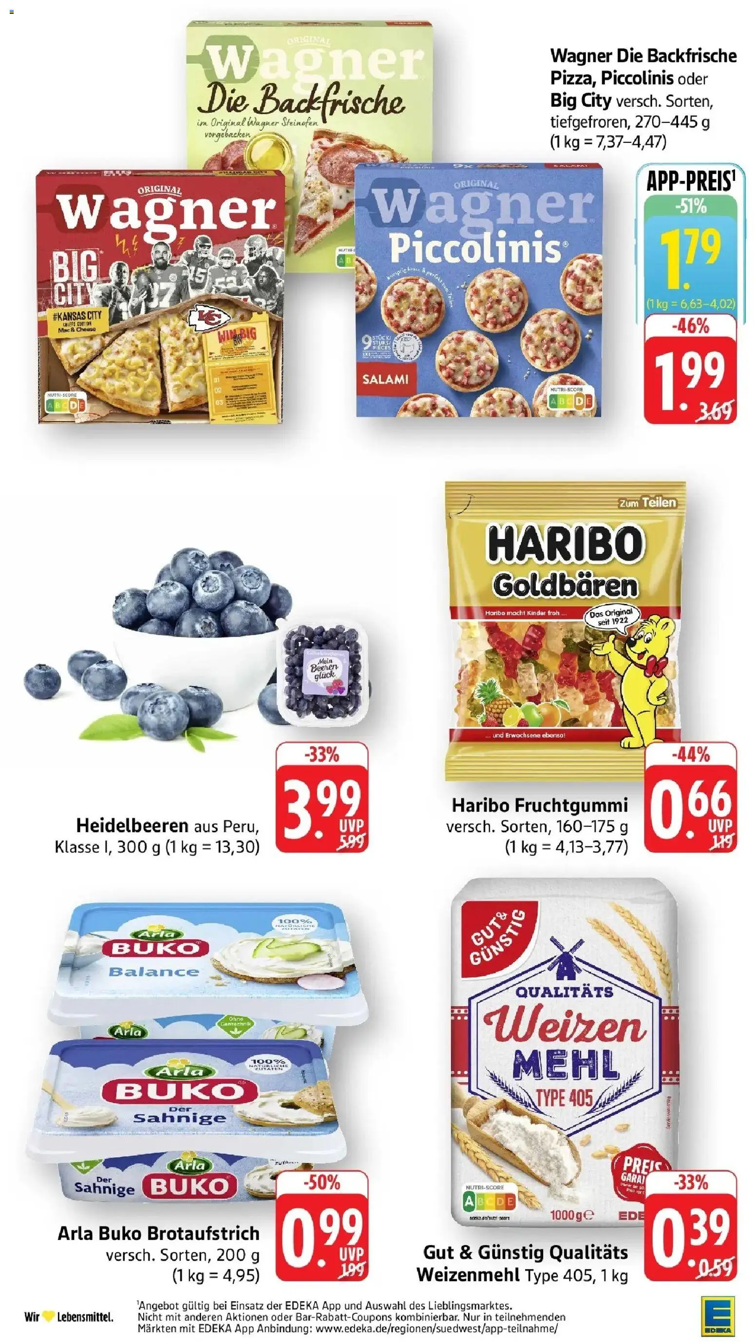 Edeka Prospekt Wangen (ab 19.10.2026) » Angebote Online | Seite: 8 | Produkte: Mehl, Weizenmehl, Piccolinis, Salami