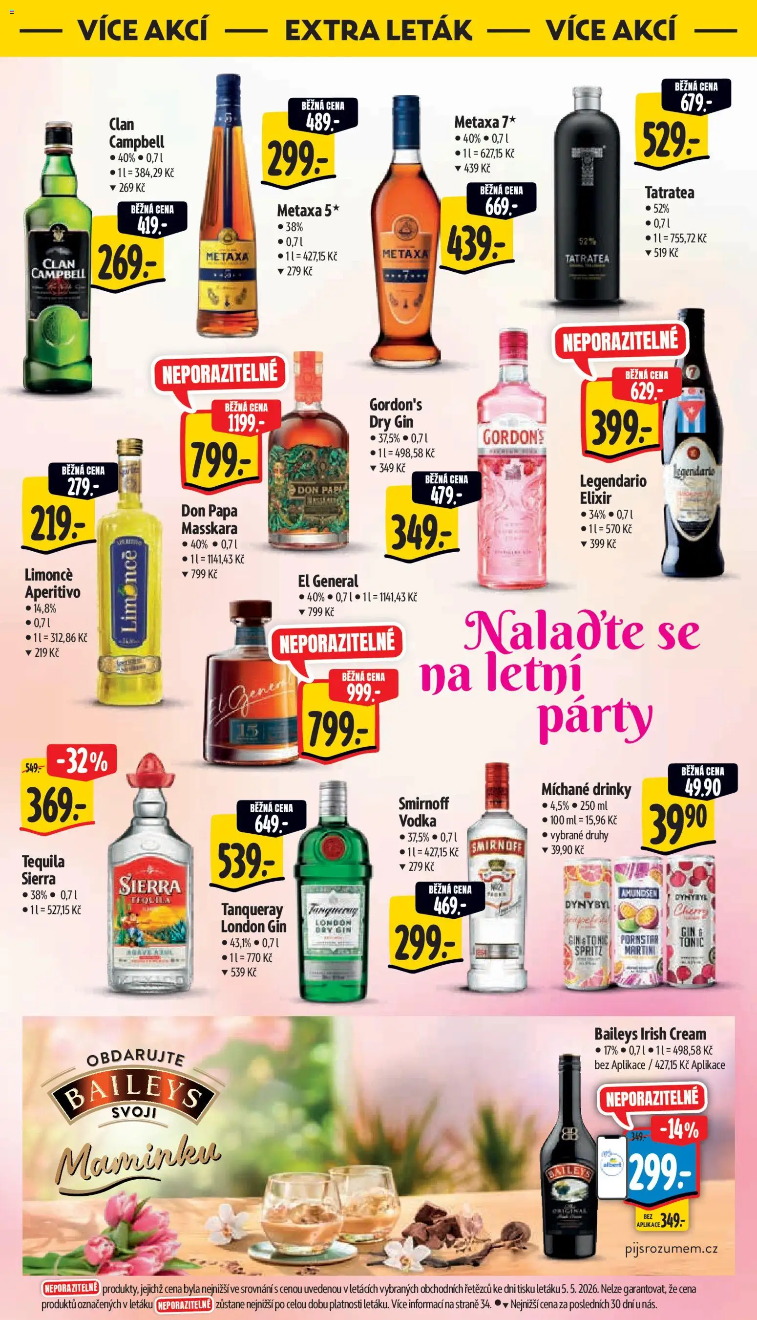 Albert leták - Hypermarket od 13.05.2026 | Strana: 55 | Produkty: Martini, Gin, Tonic, Tatratea