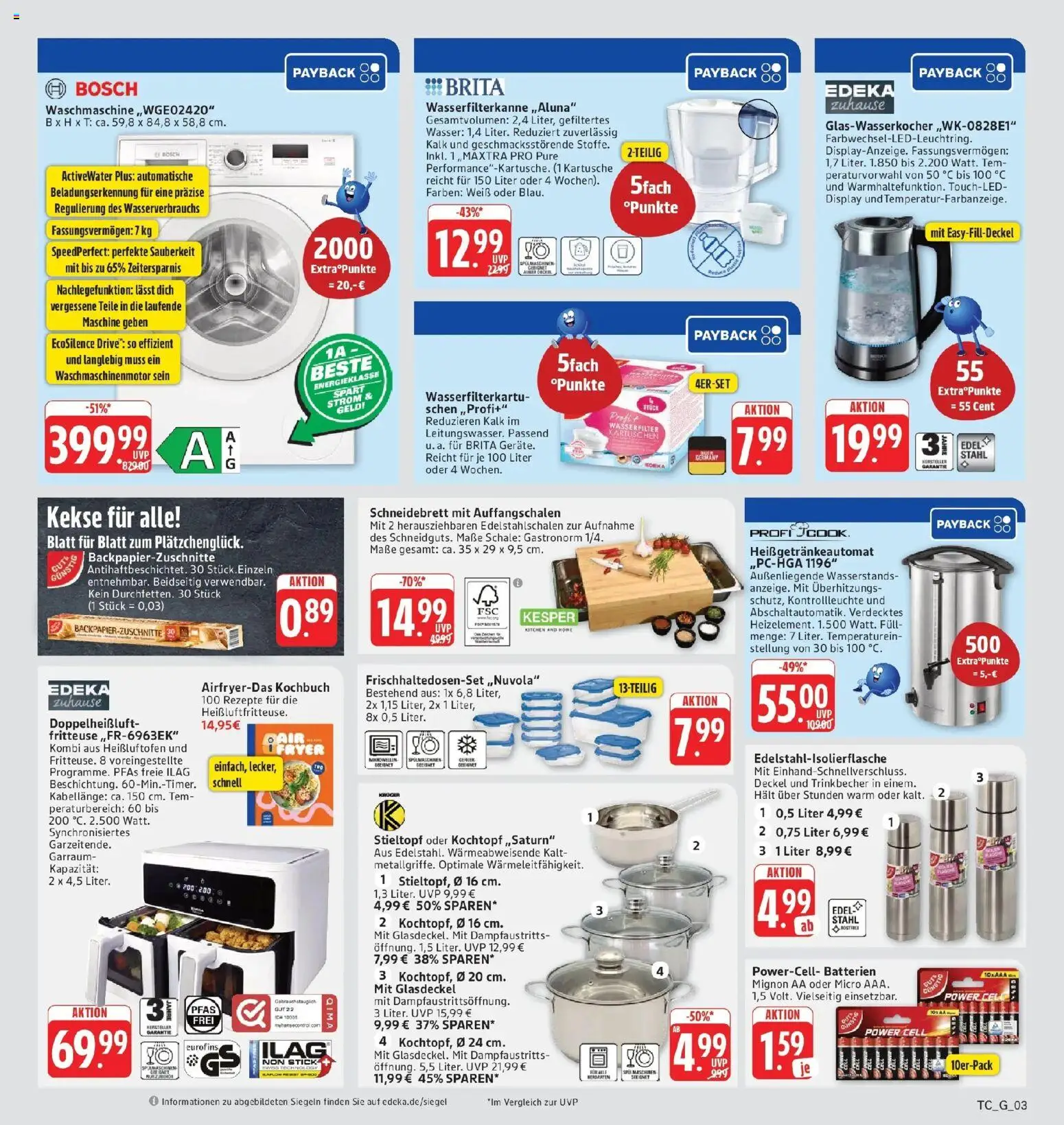 Edeka Prospekt Eislingen (ab 19.10.2026) » Angebote Online | Seite: 37 | Produkte: Batterien, Kalk, Wasser, Kekse