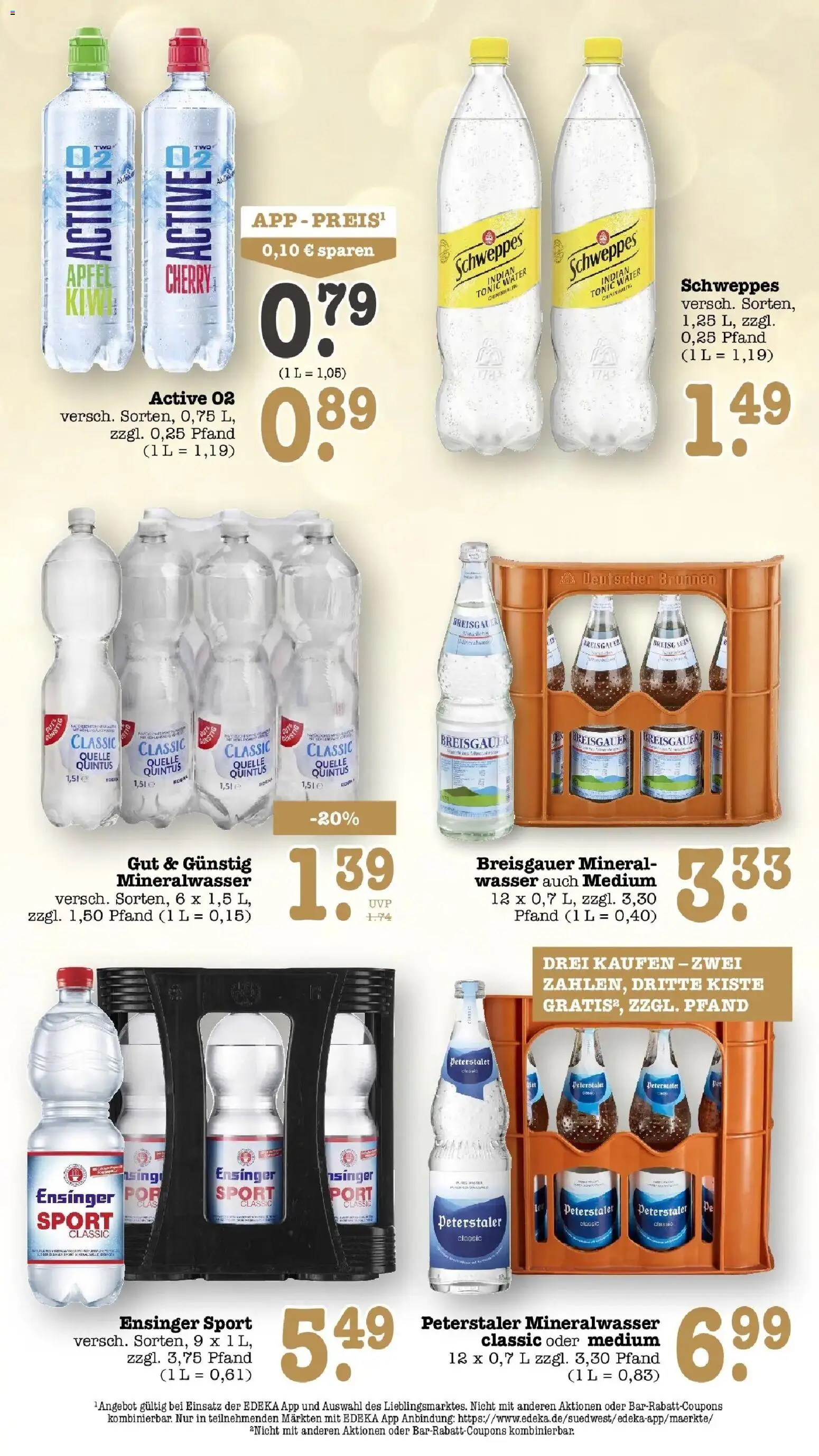Edeka Prospekt Bühlertal (ab 05.10.2026) » Angebote Online | Seite: 52 | Produkte: Äpfel, Schweppes, Mineralwasser, Wasser