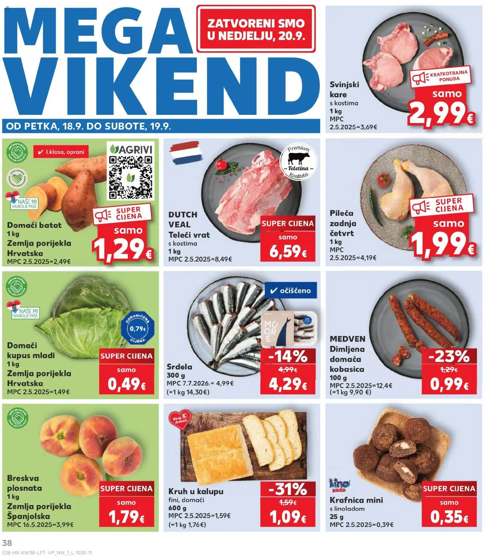 Kaufland katalog | vrijedi od 16.09.2026 | Stranica: 38 | Proizvodi: Zemlja, Teletina, Breskva, Kupus