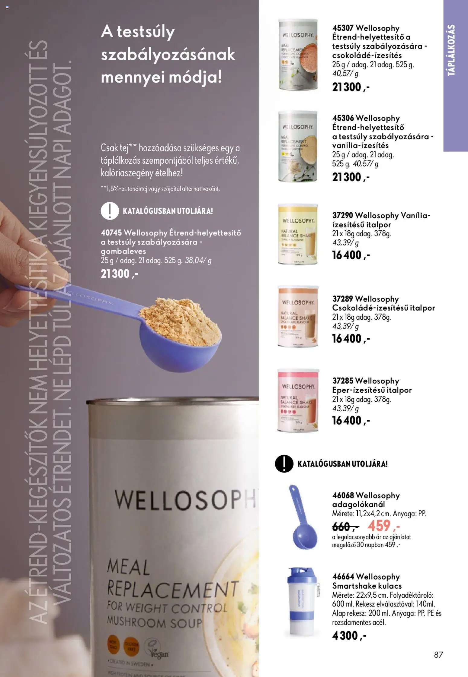 Oriflame akciós ujság - amely érvényes a következő dátumtól: 2026.09.09. | Oldal: 87 | Termékek: Vanília, Szójaital, Vegán, Italpor