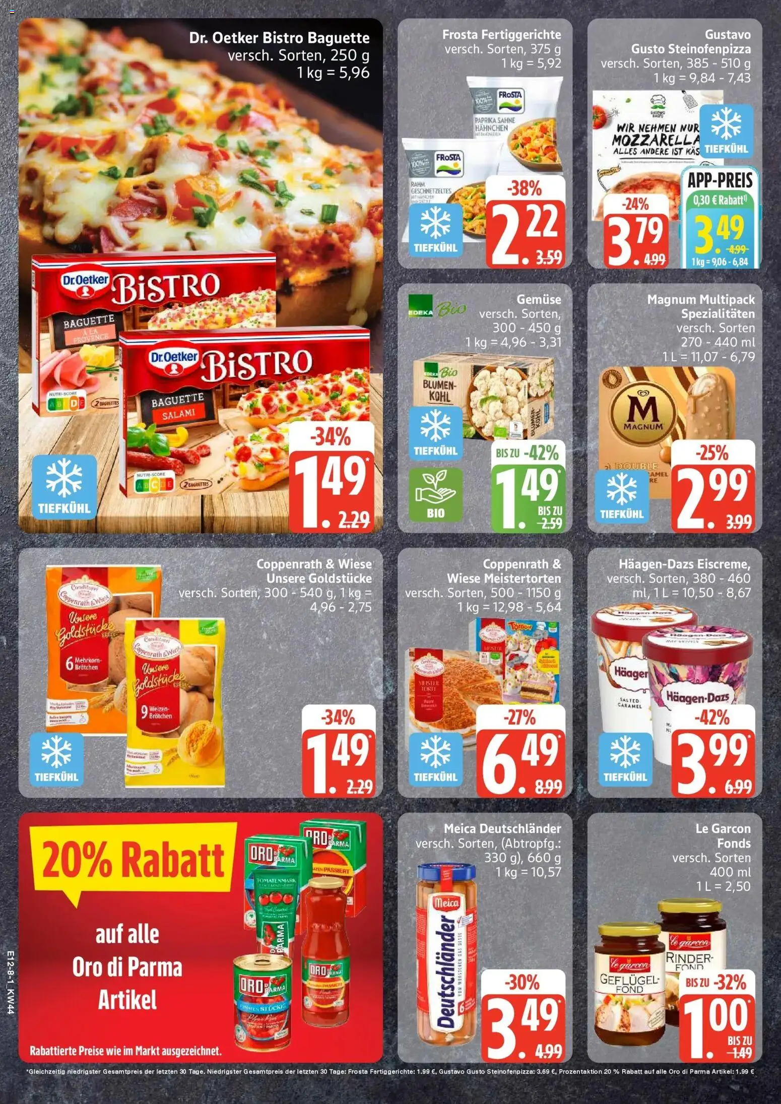 Edeka Prospekt Sterup (ab 26.10.2026) » Angebote Online | Seite: 8 | Produkte: Baguette, Meica, Frosta, Fertiggerichte