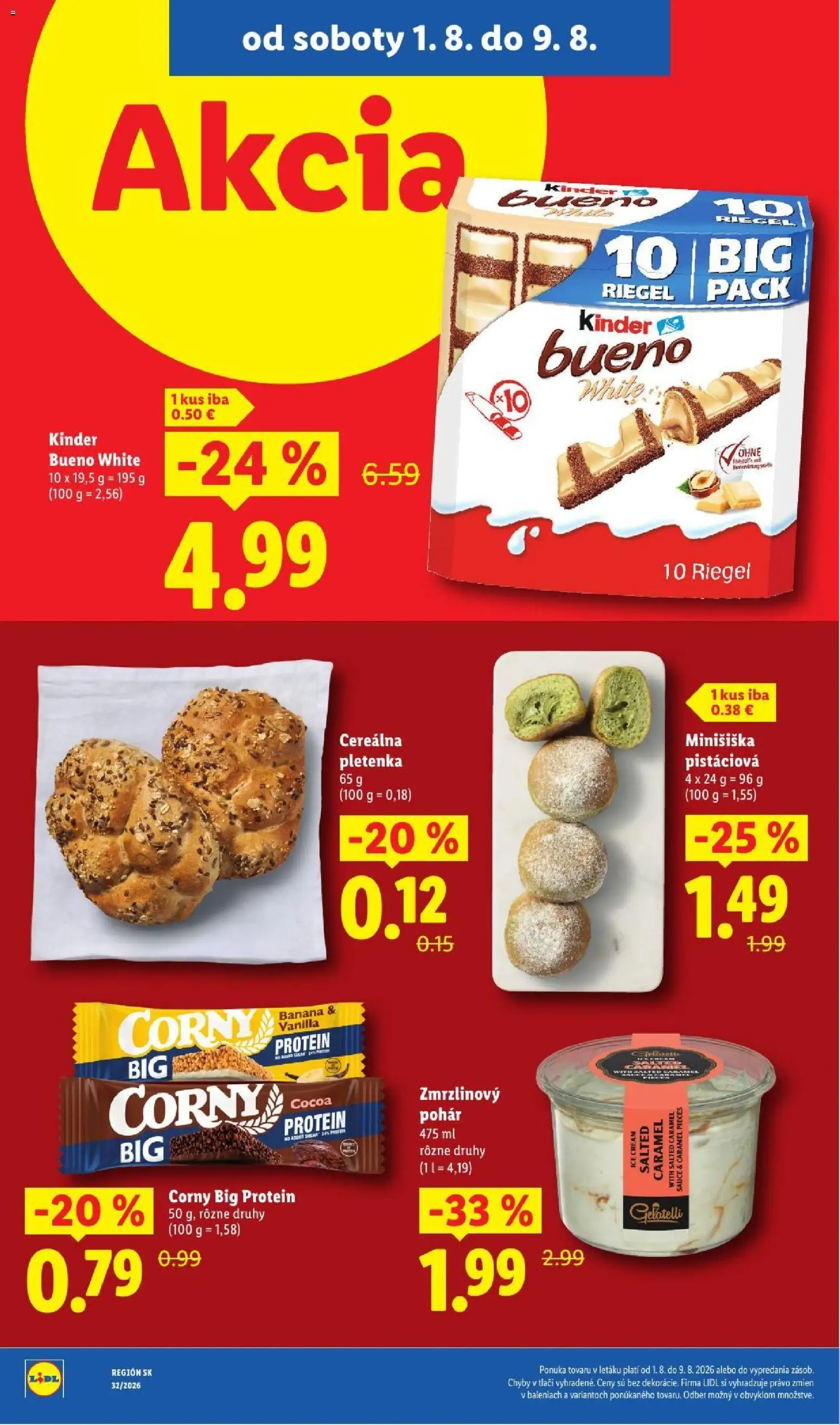 Nové Lidl akcie – leták je platný od 03.08.2026 | Strana: 43 | Produkty: Protein, Kinder, Kinder Bueno