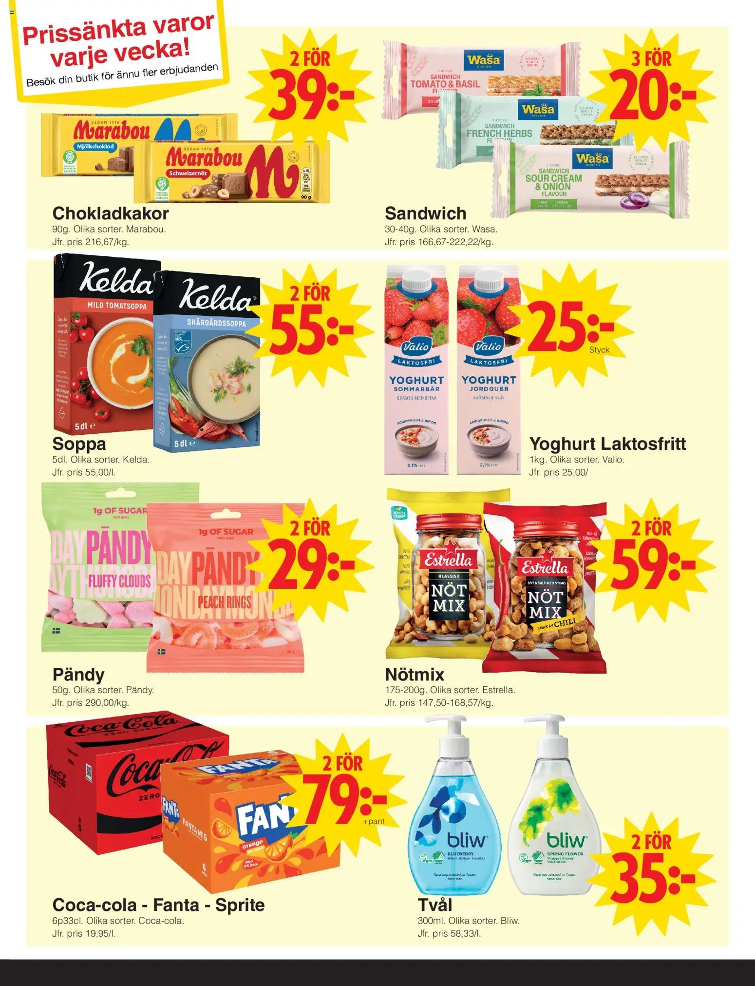 Matöppet reklamblad aktuell från 24/08/2026 | Sida: 3 | Produkter: Sandwich, Tvål, Fanta, Chili