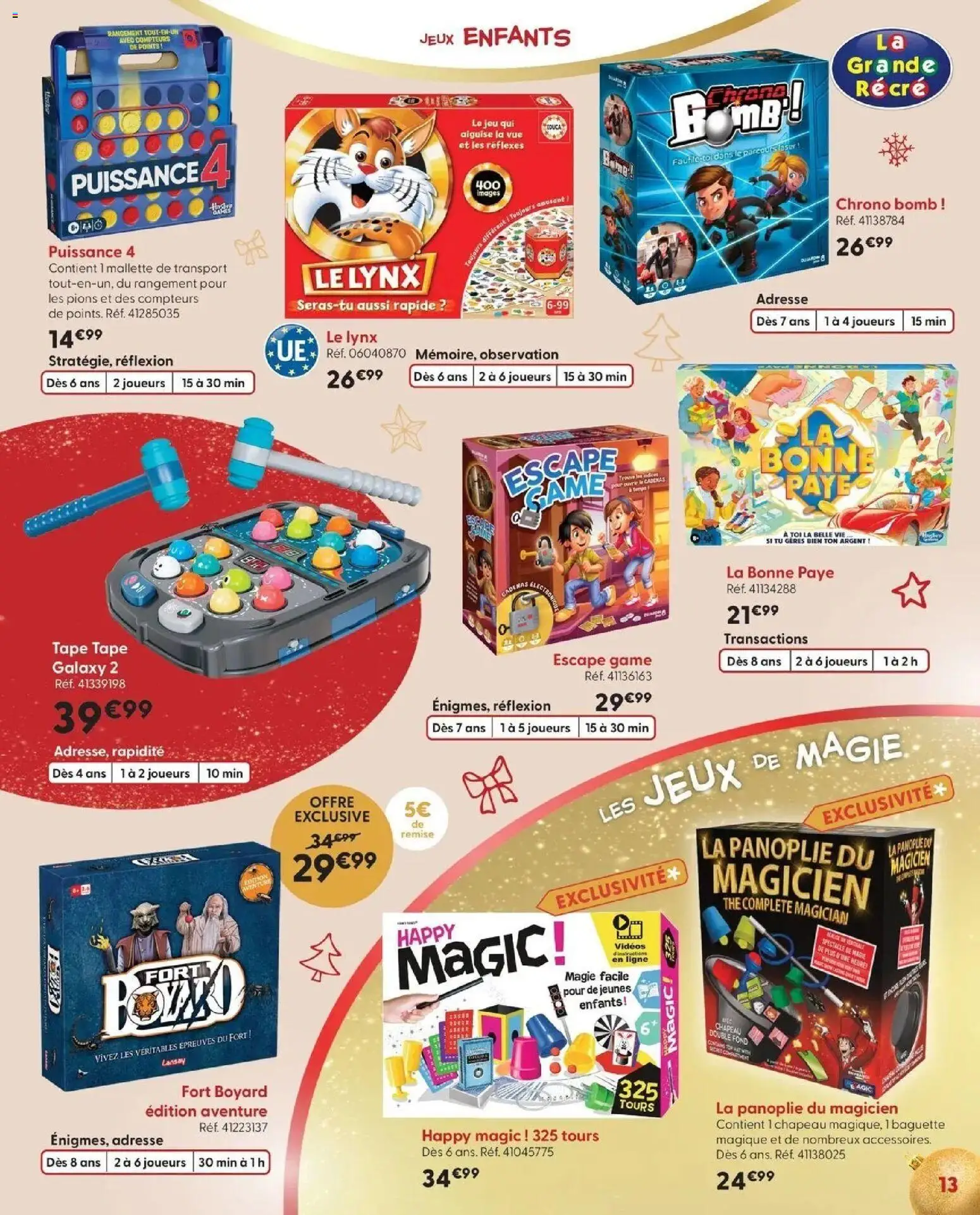 La Grande Récré - LE NOËL DE TOUTES LES PASSIONS à partir du 14/10/2026 - promo en ligne | Page: 13 | Produits: Baguette, Jeux, Cadenas, Chapeau