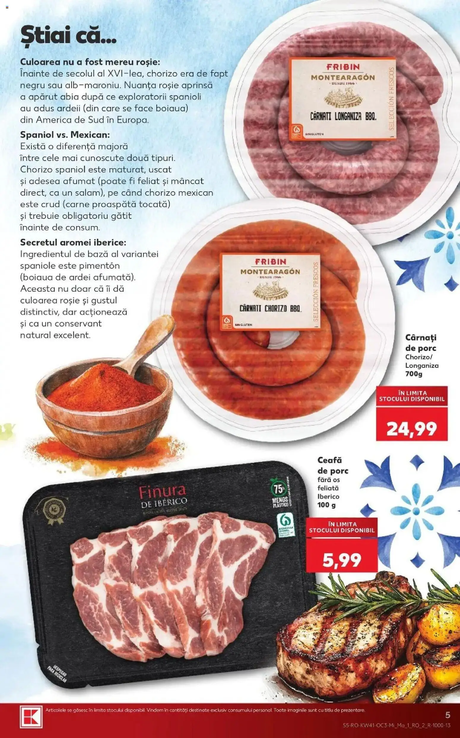 Kaufland Ploiești 07.10.2026 - Revista si Oferta | Pagină: 5 | Produse: Pară, Carnati de porc, Ceafa de porc, Ardei