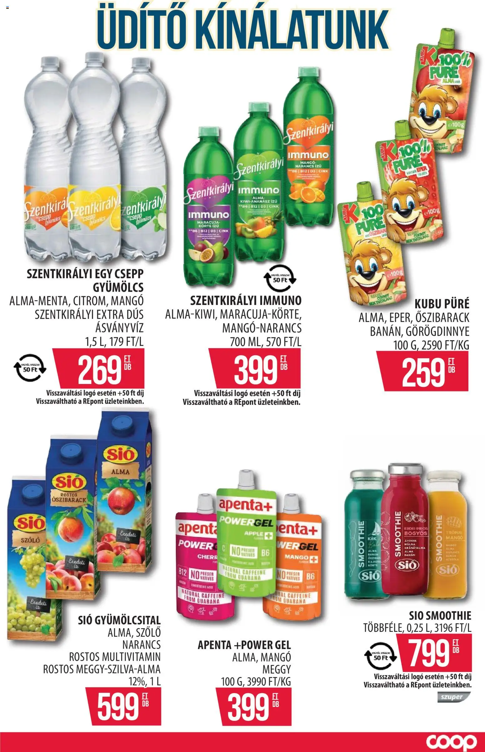 COOP Szolnok akciós ujság - amely érvényes a következő dátumtól: 2026.10.08. | Oldal: 14 | Termékek: Körte, Gyümölcs, Banán, Smoothie