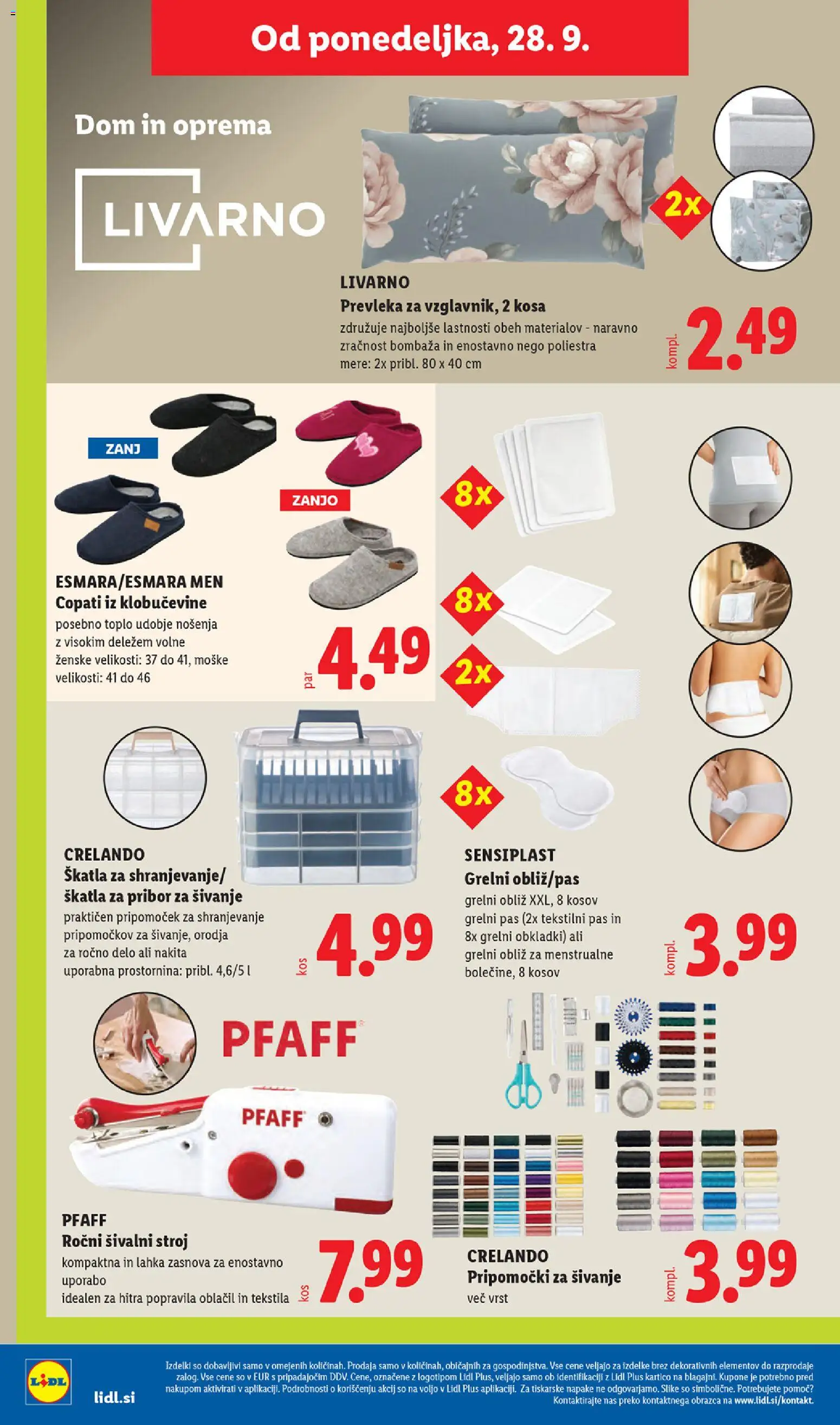 Novi Lidl katalog ponudbe – veljaven od 24.09.2026 | Stran: 54 | Izdelki: Pribor, Obliž, Copati, Pas