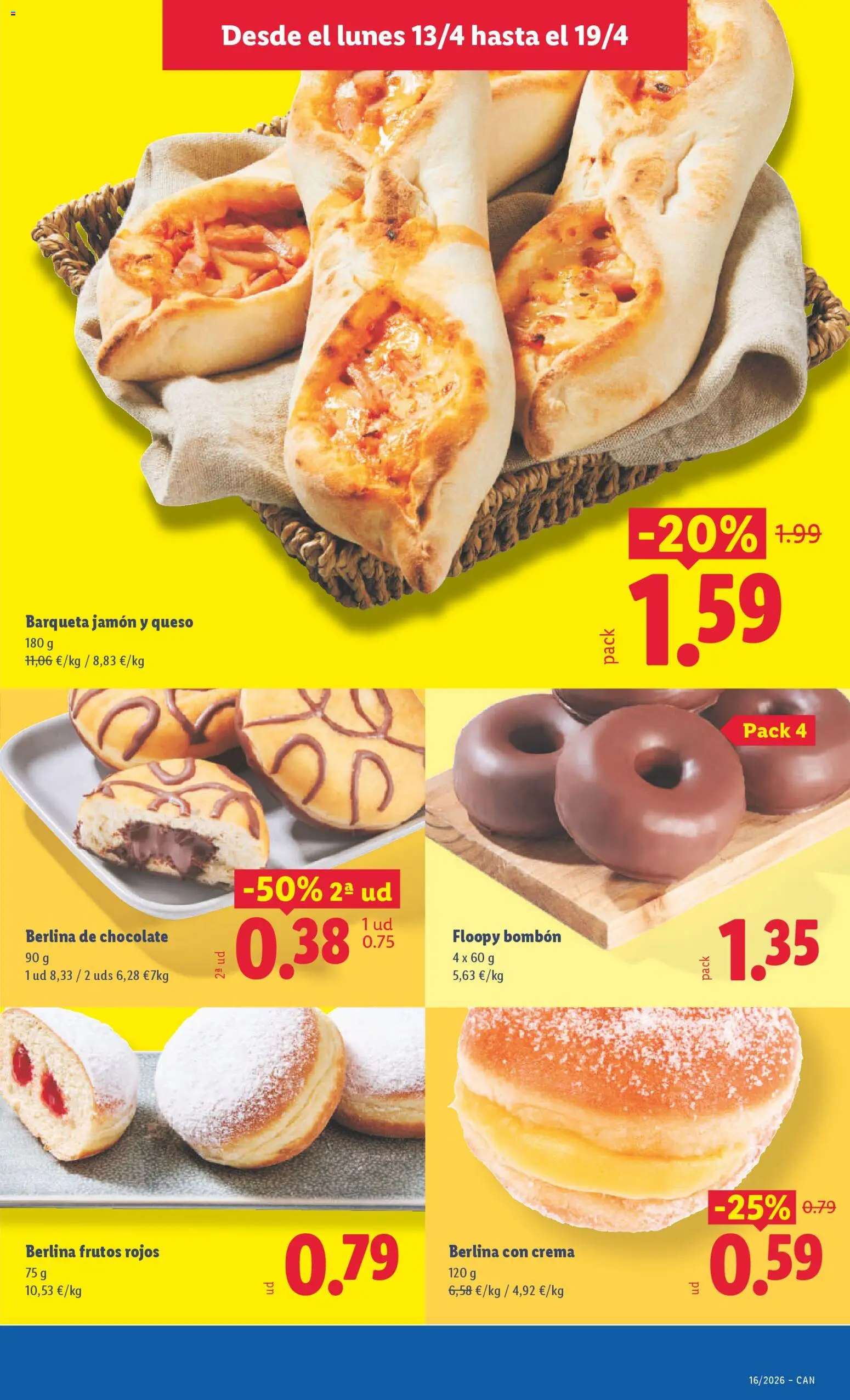Lidl Canarias │ válido desde el 13.04.2026 | Página: 5 | Productos: Queso, Chocolate, Jamón, Crema