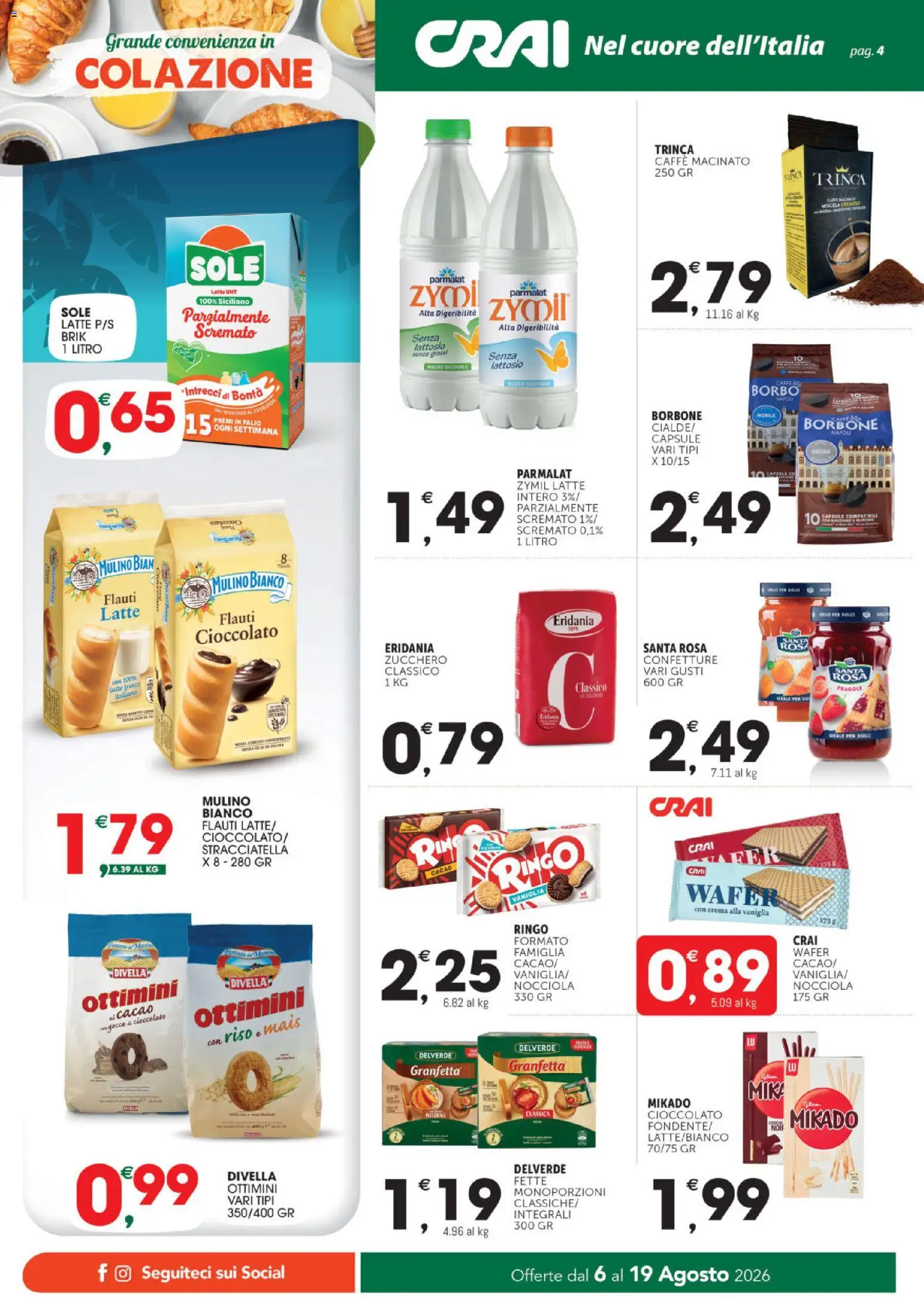 Volantino CRAI del 06/08/2026 | Pagina: 4 | Prodotti: Vaniglia, Fragole, Cacao, Albicocche
