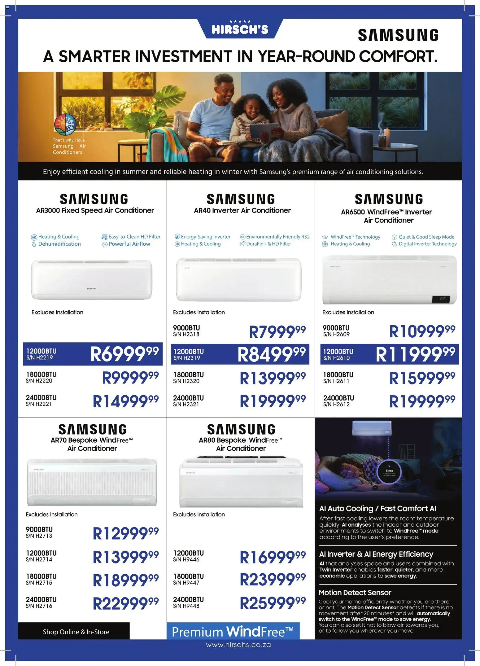 New Hirsch's catalogue – valid from 23/06/2026 | Page: 52 | Products: Air conditioner, Switch, Conditioner