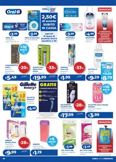 Anteprima del volantino Acqua e Sapone volantino Cesar S.p.A. valido a partire dal 11.06.2026 | Pagina: 10 | Prodotti: Dopobarba, Spazzolino, Filo interdentale, Rasoio elettrico