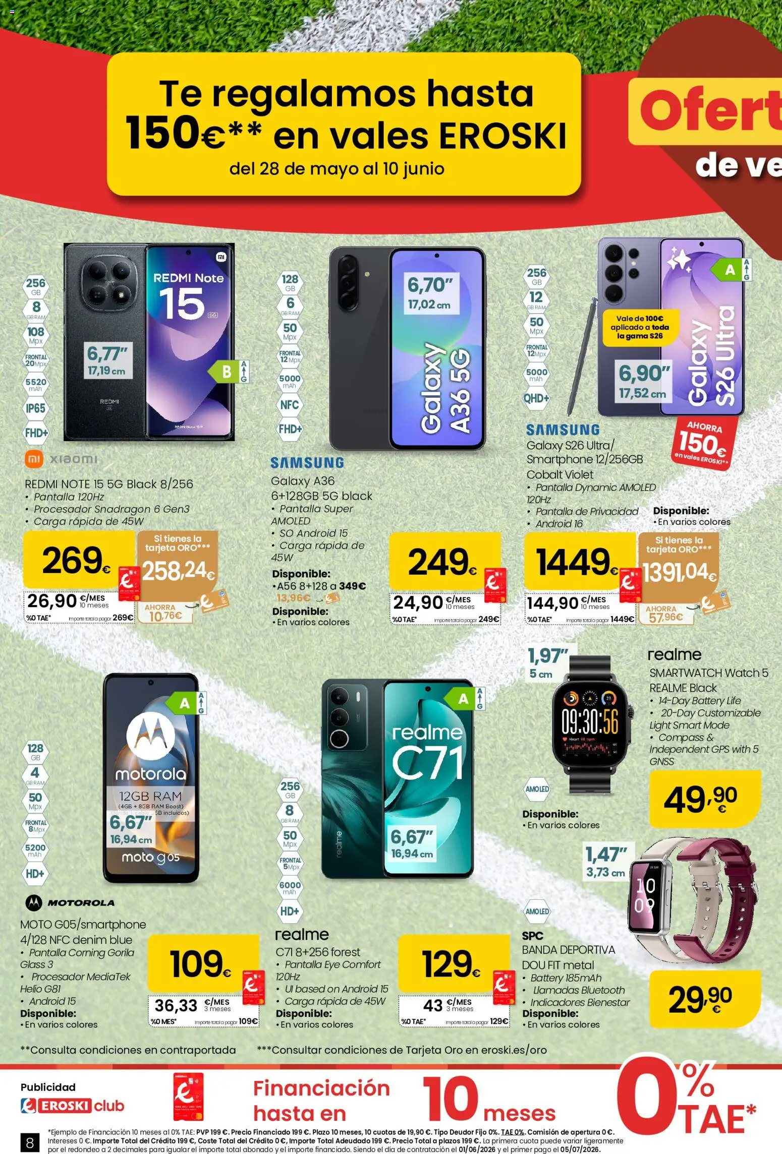 Eroski Conekta Ofertones de verano │ válido desde el 28.05.2026 | Página: 8 | Productos: Té, Smartphone