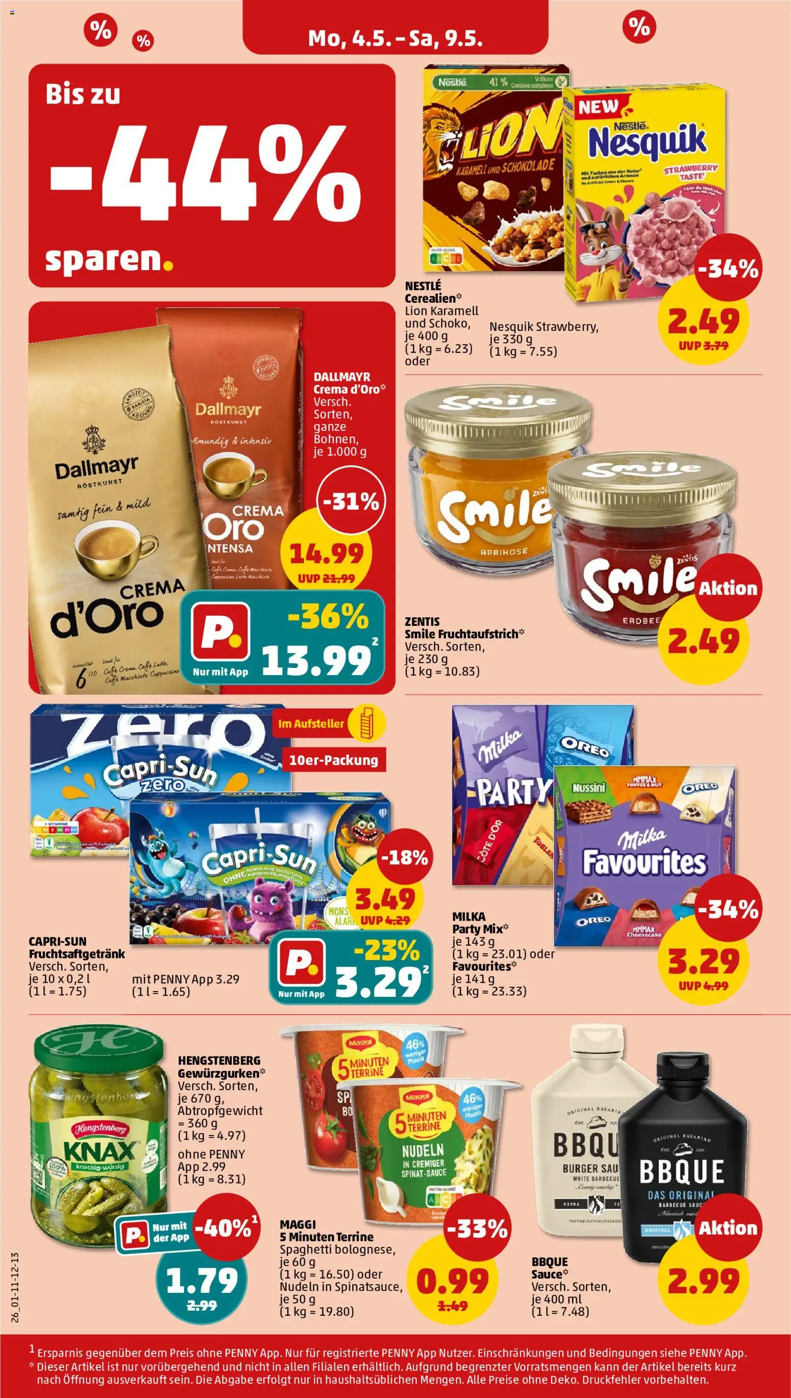 Penny Prospekt 	 – gültig ab 04.05.2026 | Seite: 30 | Produkte: Schokolade, Milka, Dallmayr, Maggi 5 minuten terrine