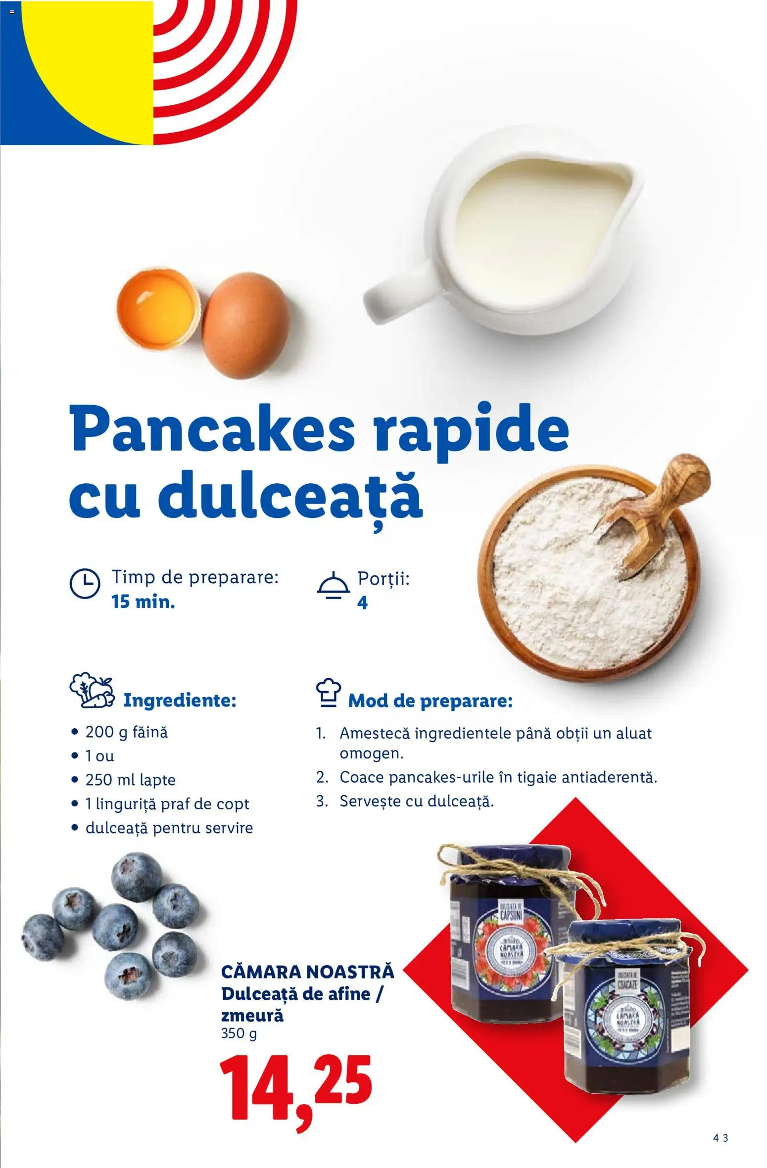Noul catalog Lidl – valabil de la 07.09.2026 | Pagină: 43 | Produse: Zmeură, Dulceata, Dulceata de afine, Lapte