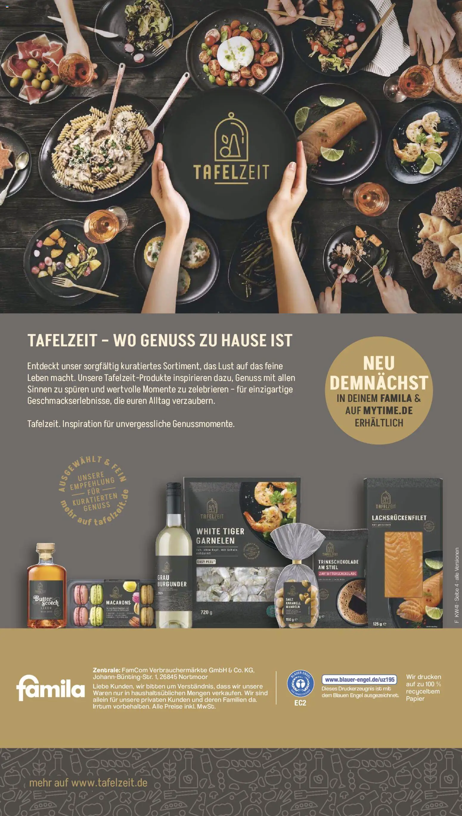 Famila Nordwest Sonderangebote – gültig ab 04.10.2026 | Seite: 4 | Produkte: Butter, Garnelen, Mandeln, Tiger garnelen